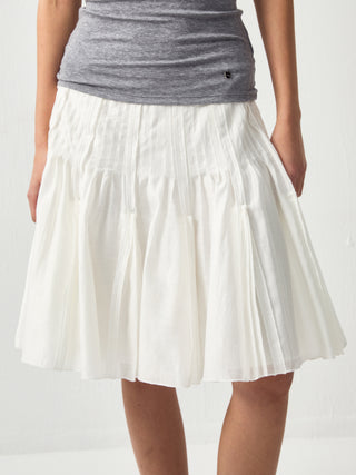 CUBIC Acetate Pleated Umbrella Skirt