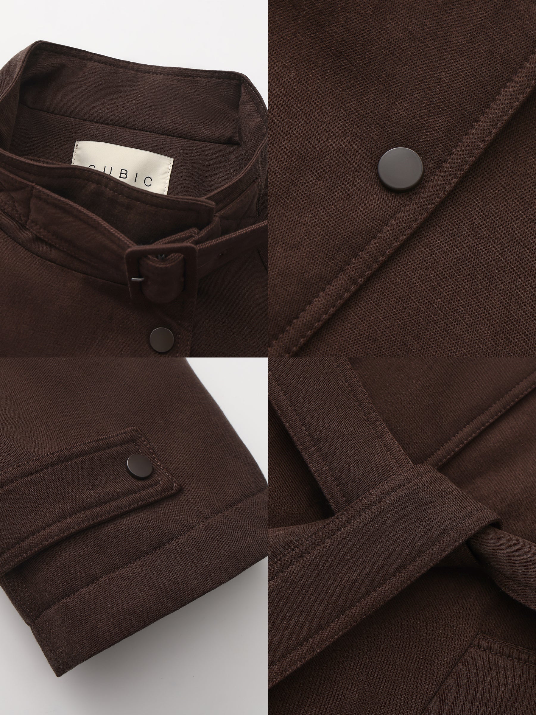 Convertible Collar Long Down Trench Coat-9