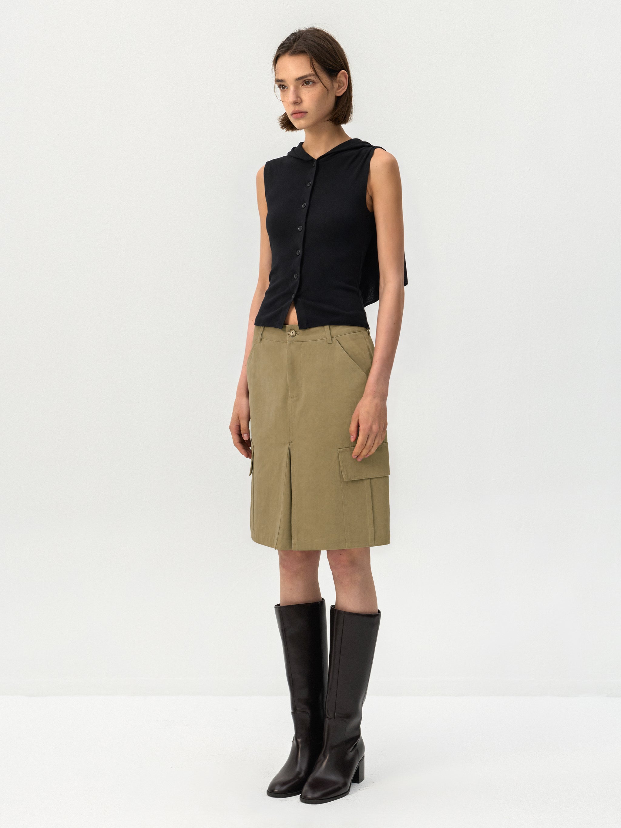 CUBIC Cargo Pleated Skirt-10