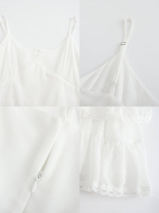 White Lace Tiered Short Dress