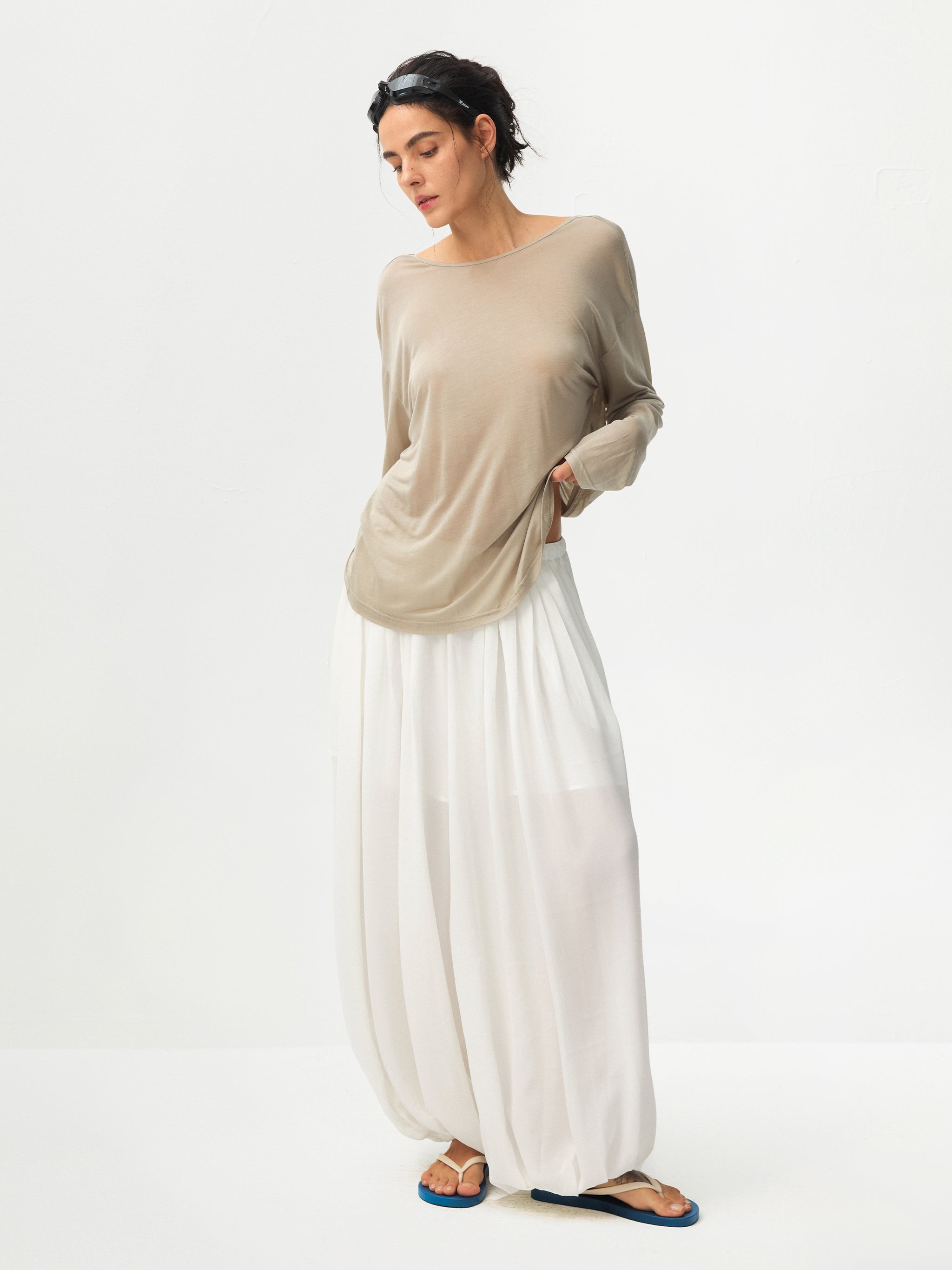CUBIC Lyocell Sheer Open-Back Top-10