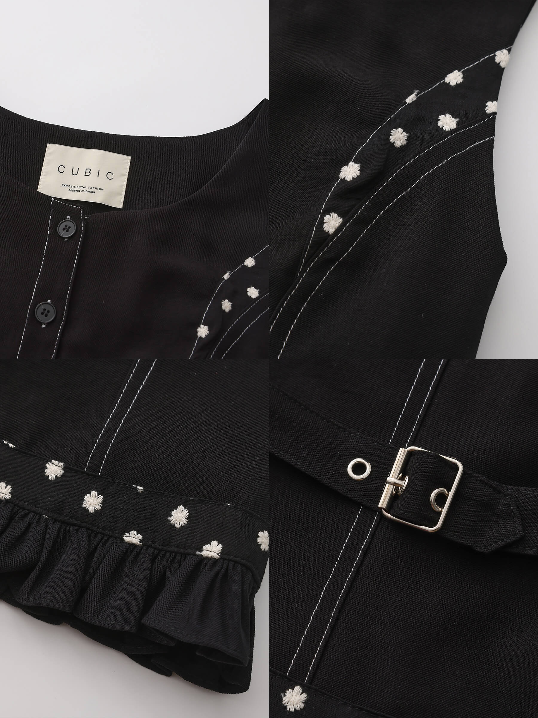 Buttoned Sleeveless Color-Block Lace Vest-10