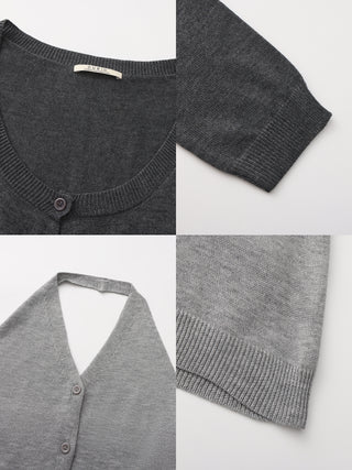 Minimal Color-Block Halter Two-Piece Top