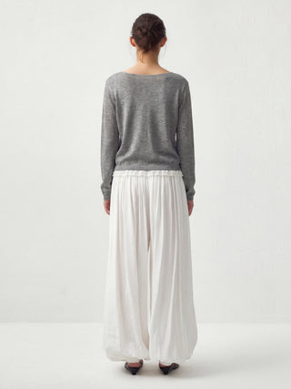 CUBIC Lace Trim Cropped Knit Top