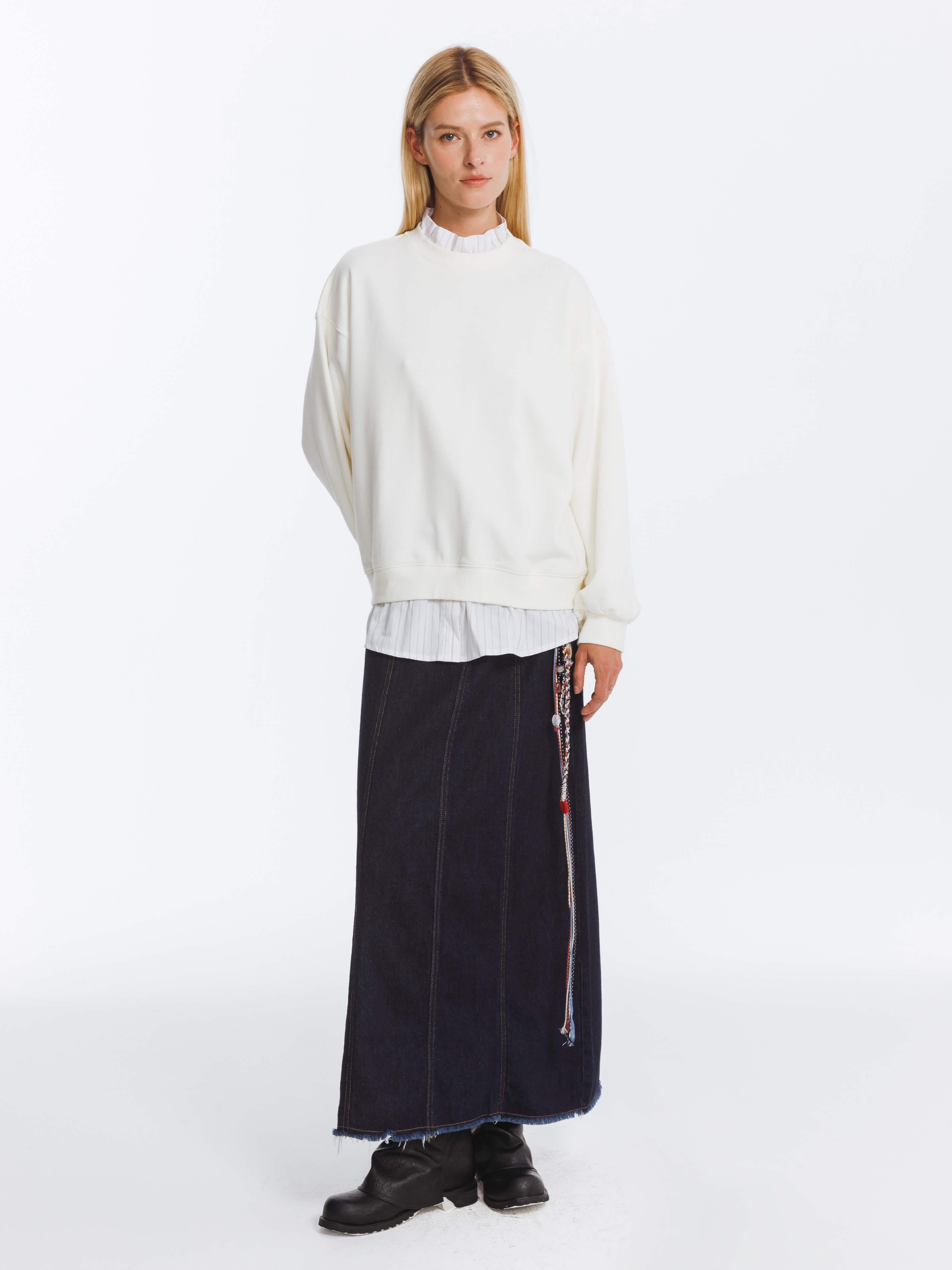 Oversized Sweatshirt with Cotton Blend-11