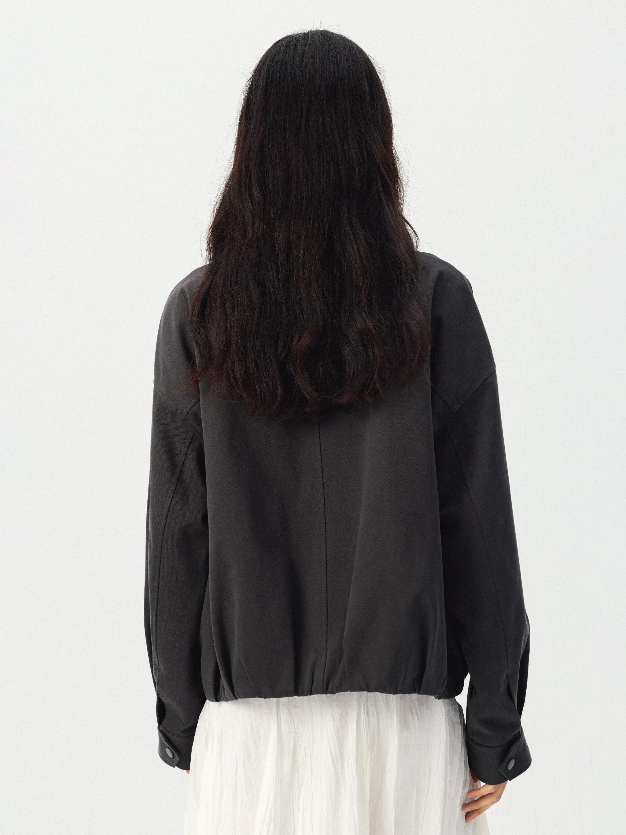 CUBIC Charcoal Cotton Utility Jacket-11