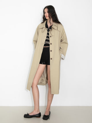 Macintosh Trench Coat with Striped Lining
