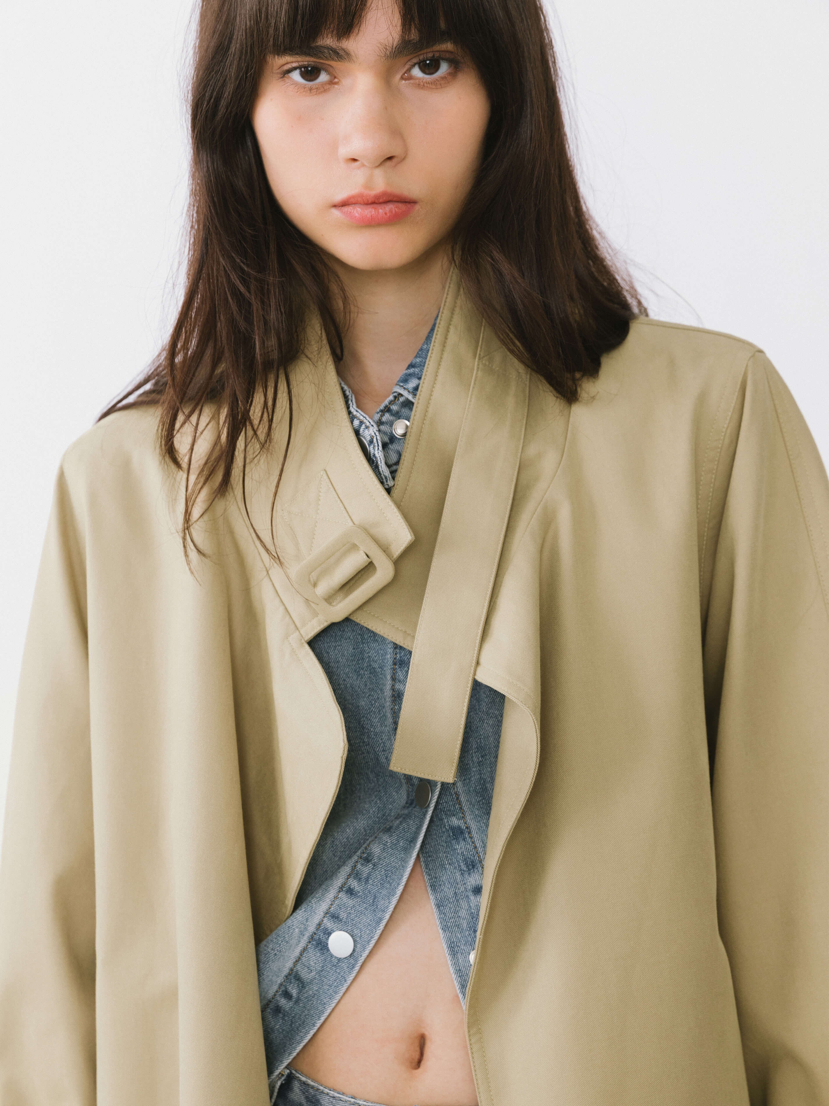 Overlay Mid-Length Trench Coat-15