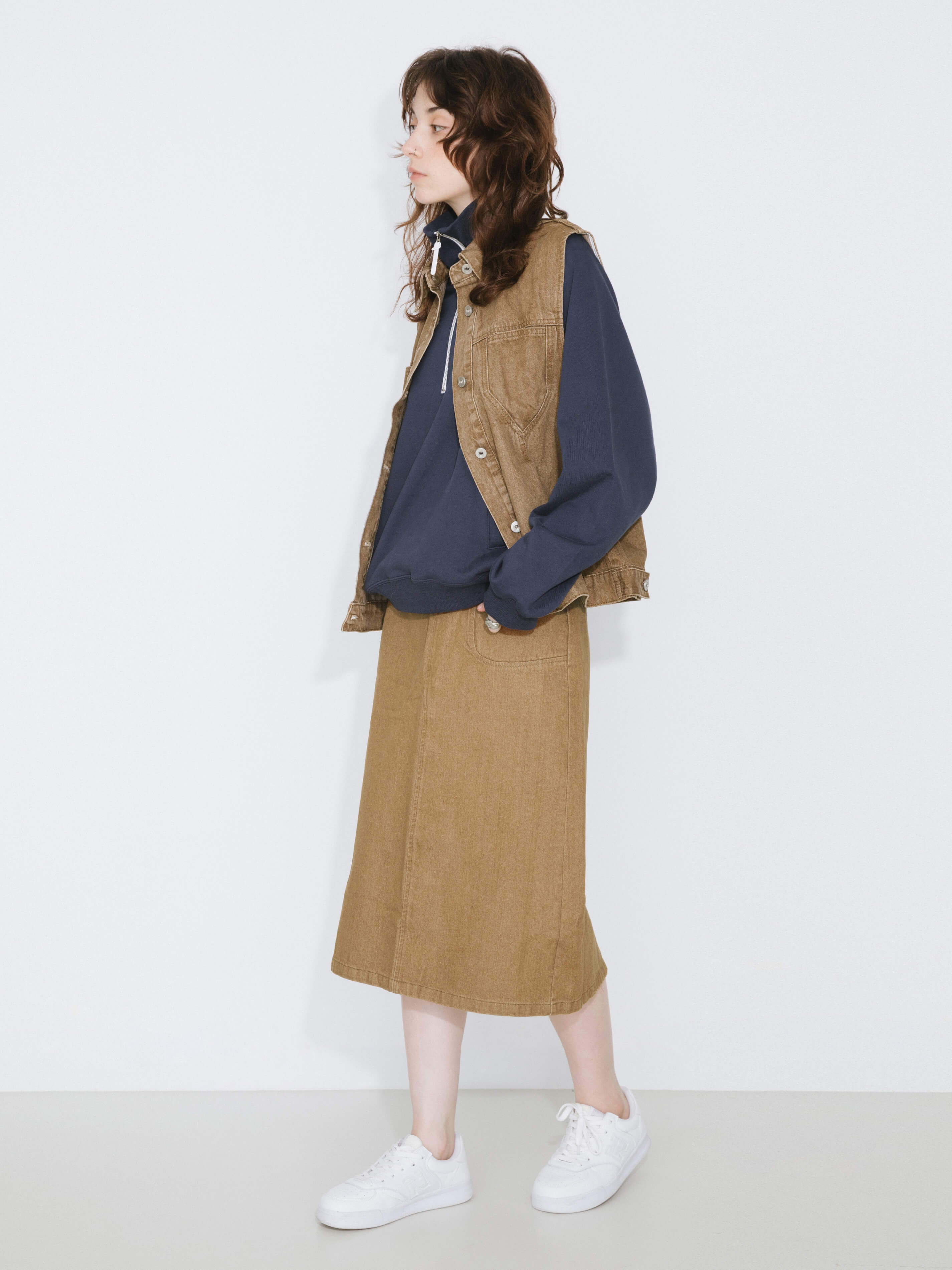 Button Down Denim Waistcoat-5