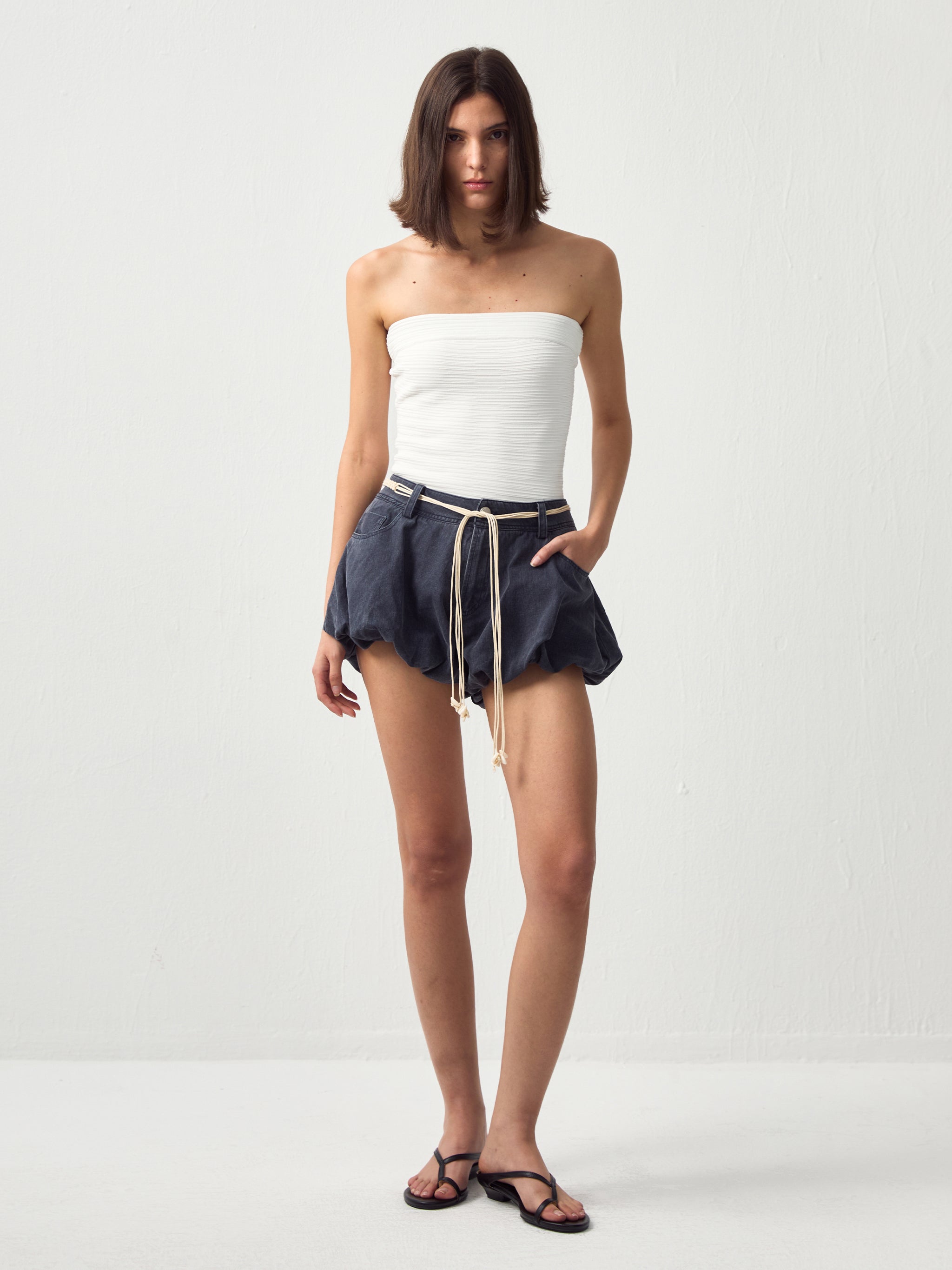 CUBIC Cotton Ruffled Bubble Shorts-11