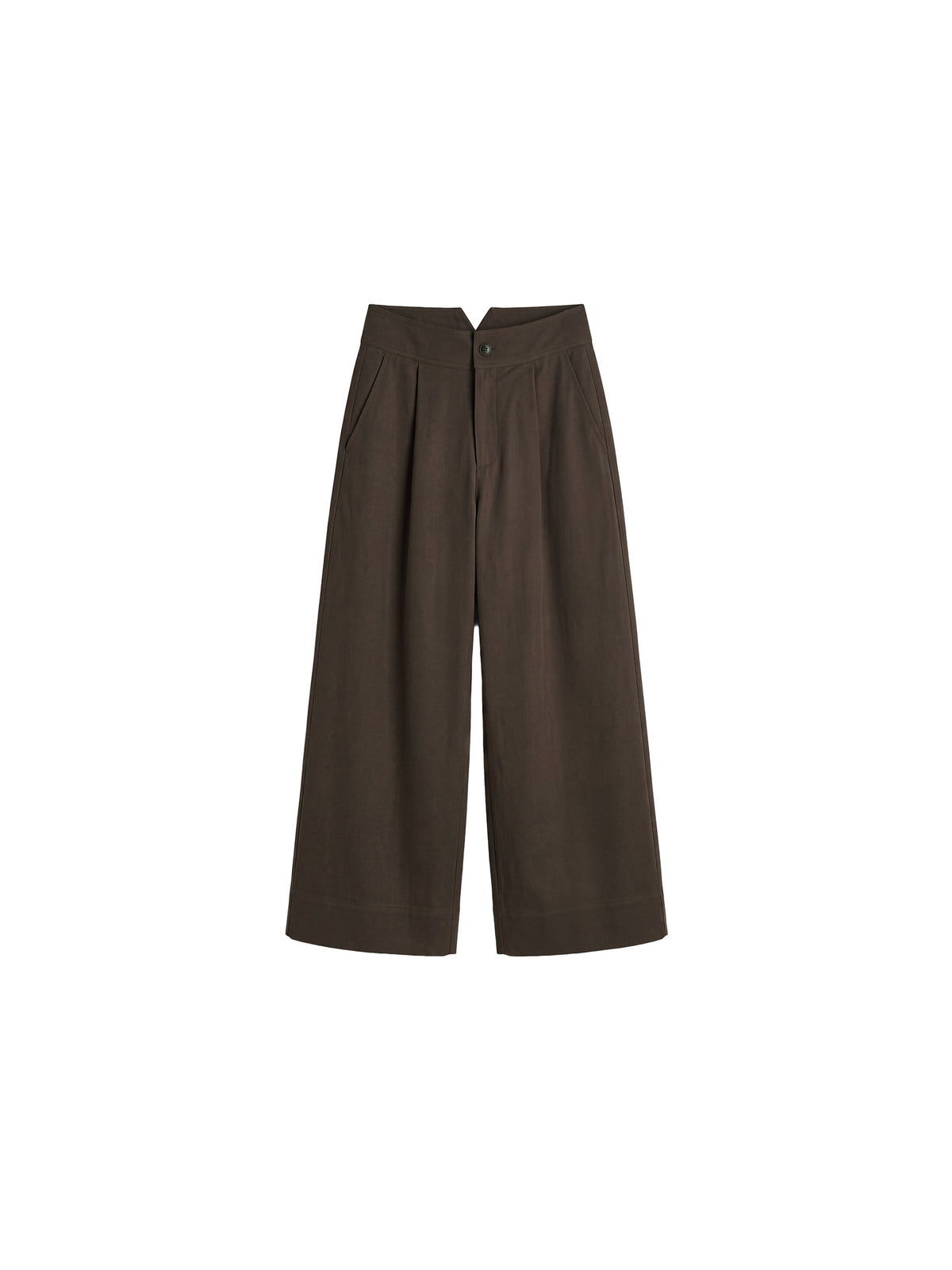 CUBIC Pleated Wide-Leg Trousers-11