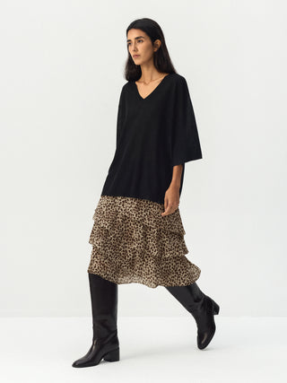 CUBIC Batwing Sleeve Knit Top