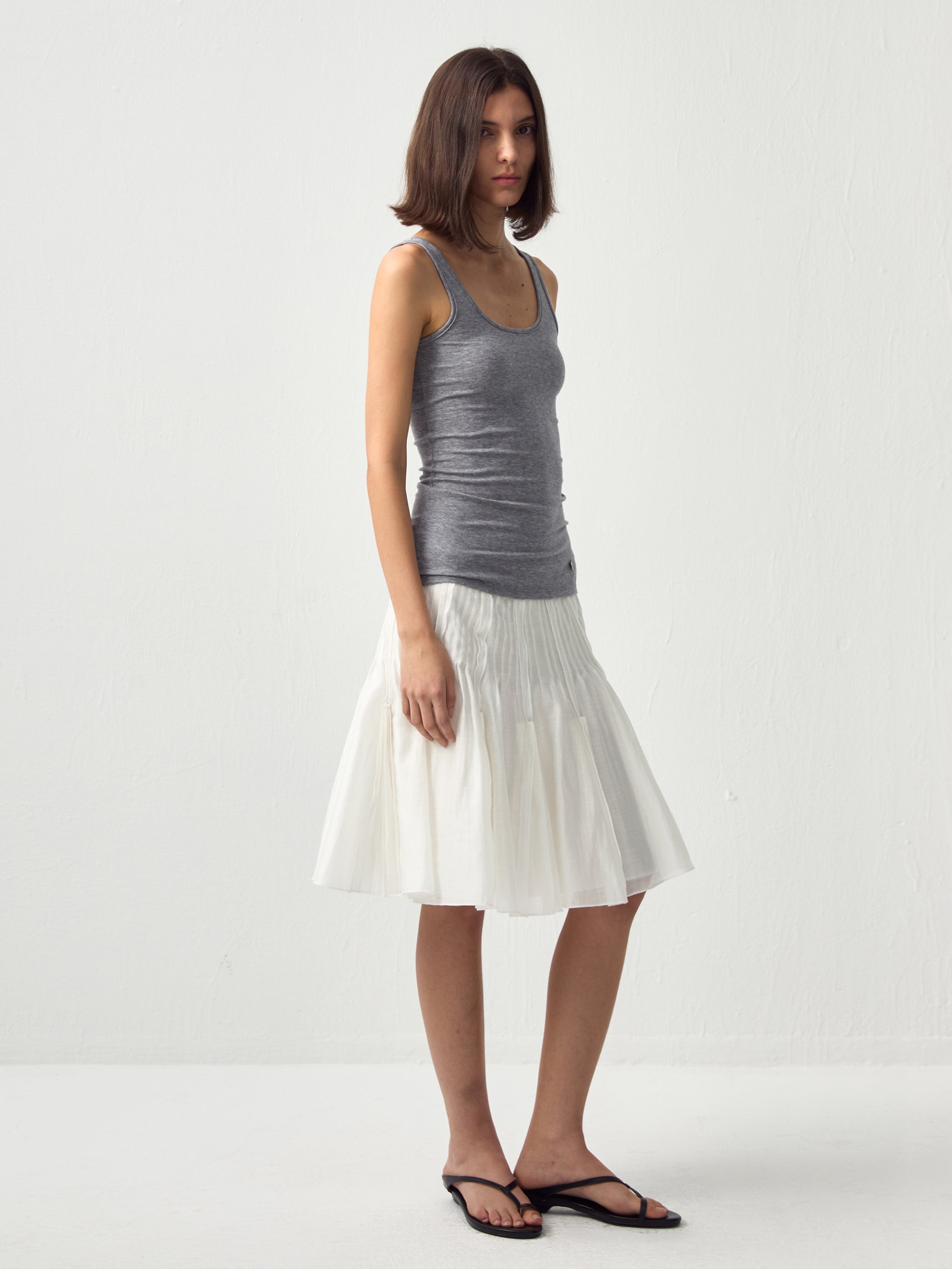 CUBIC Acetate Pleated Umbrella Skirt-11