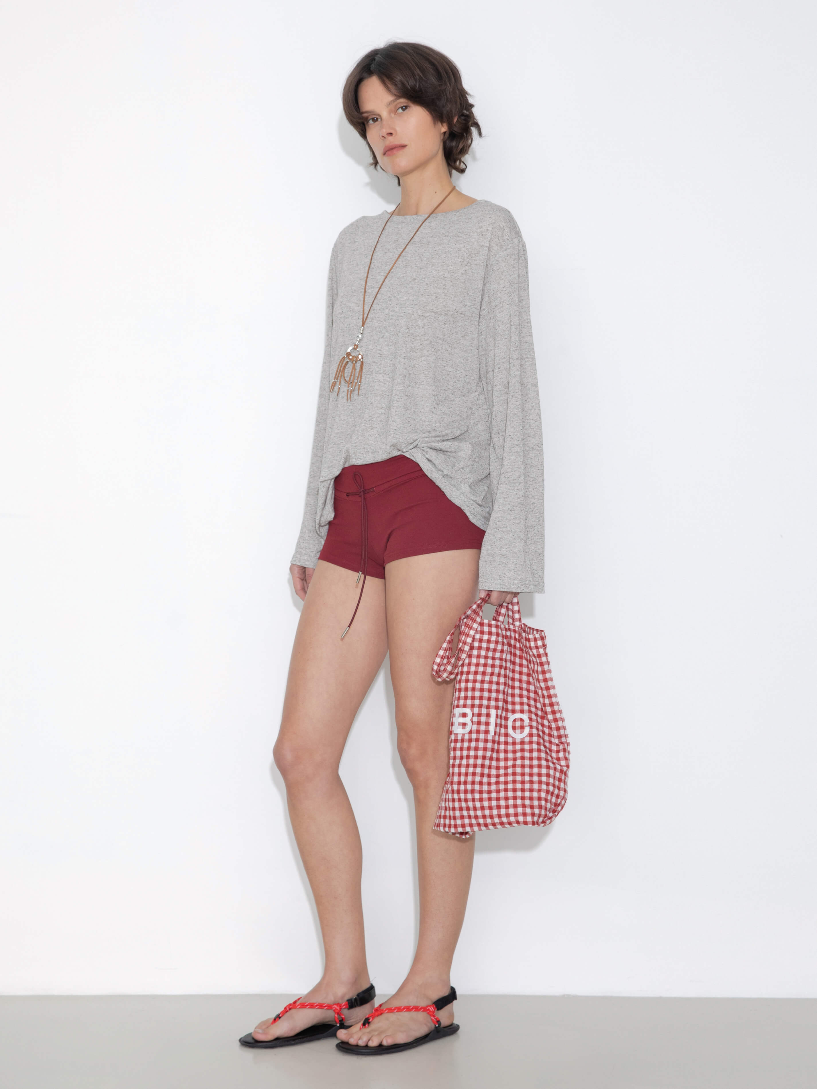 Loose Crew Neck Long Sleeve Knit Top-11
