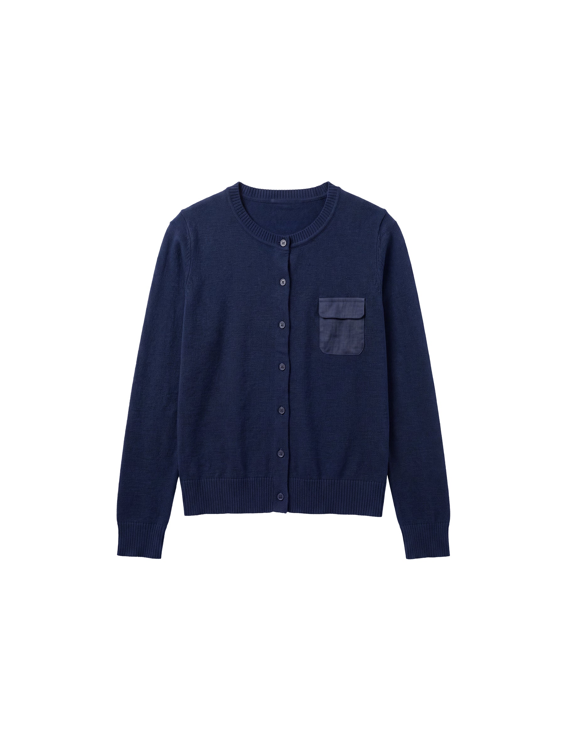 CUBIC Classic Crew‑Neck Knit Cardigan-11