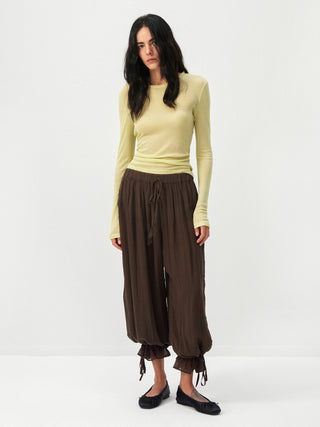 CUBIC  Lyocell Lace Ruffled  Balloon Pants