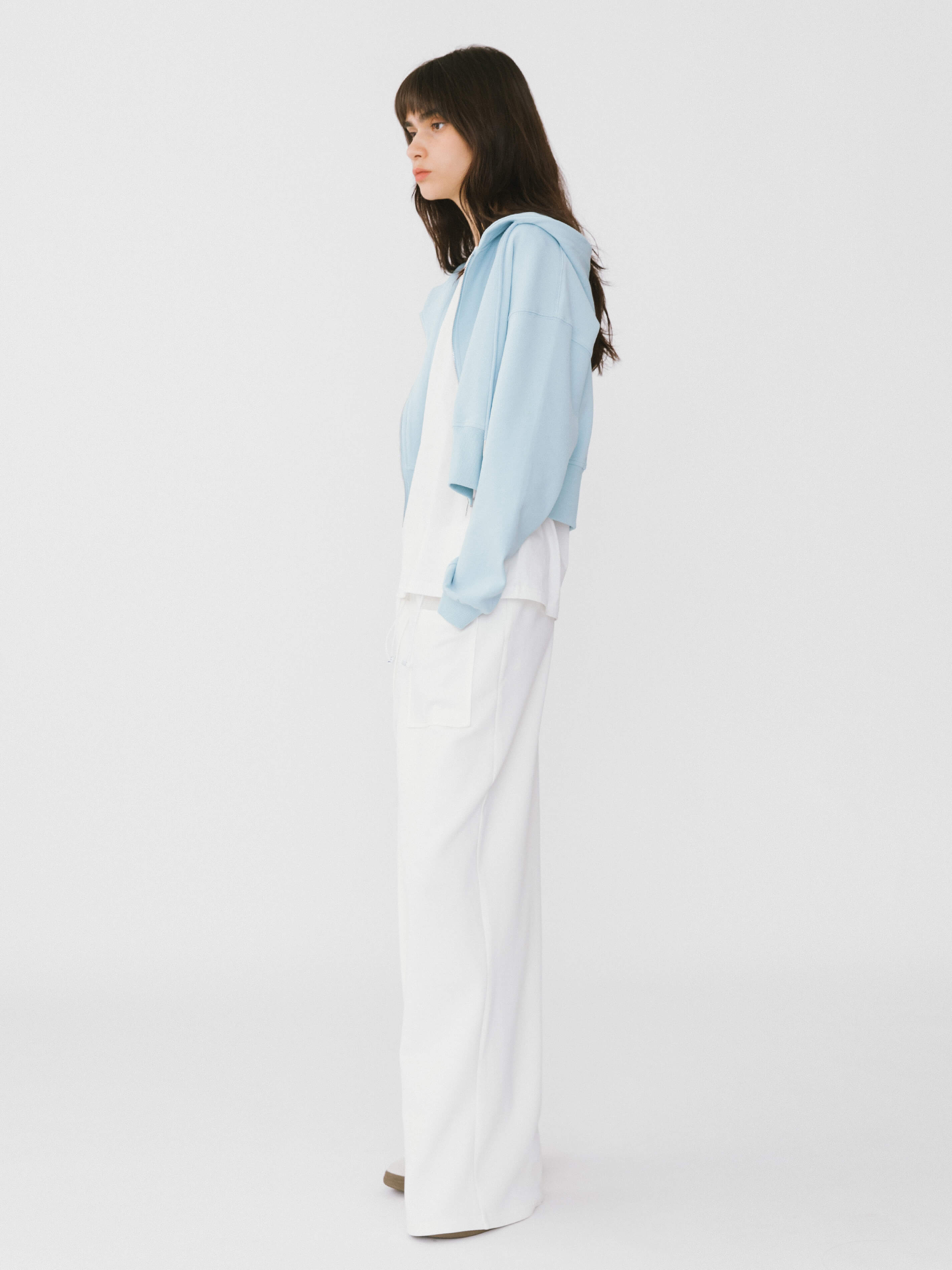 Double Drawstring Wide Leg Trousers-14