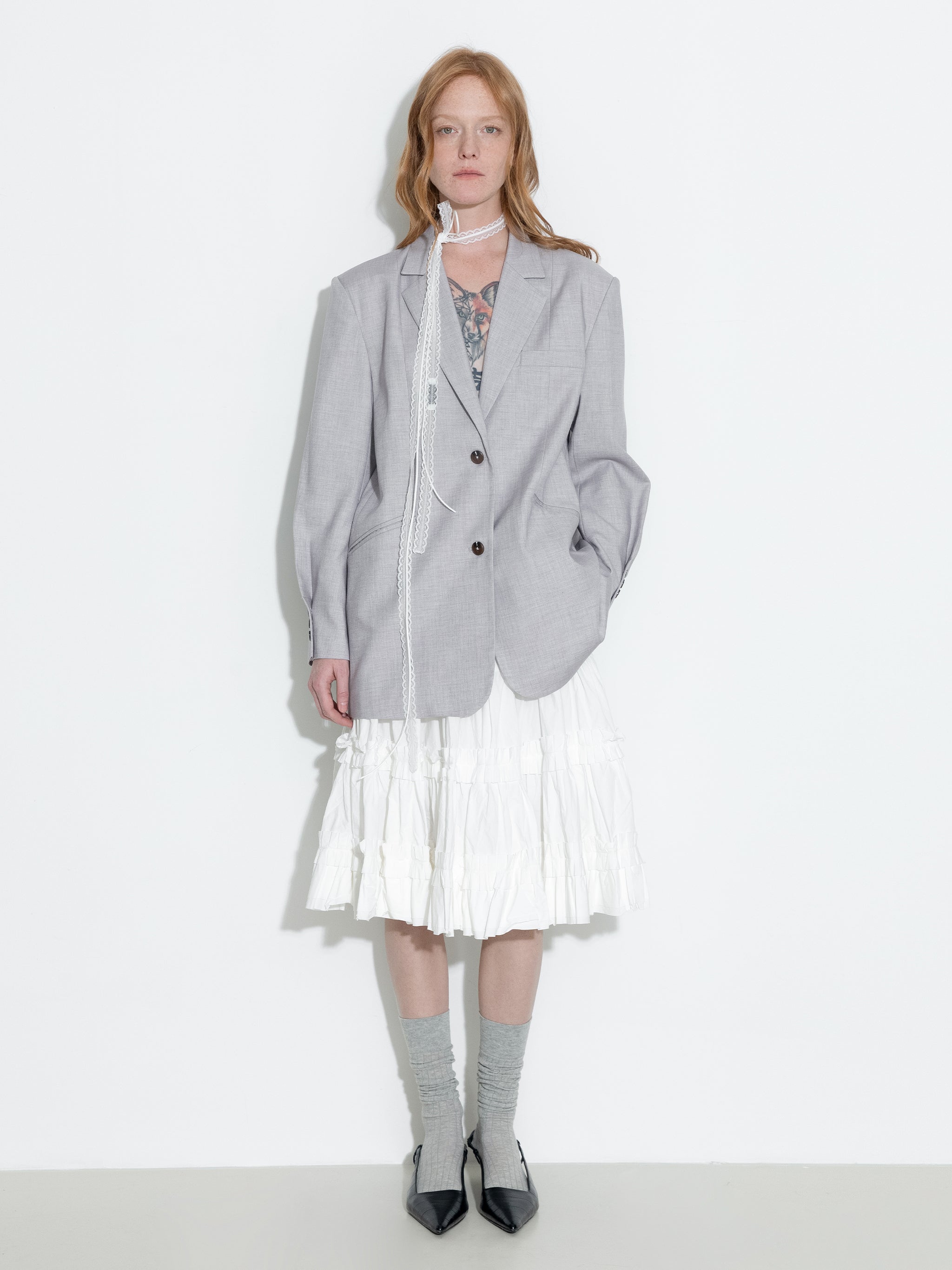Pure Cotton Ruffle Cake Skirt-5