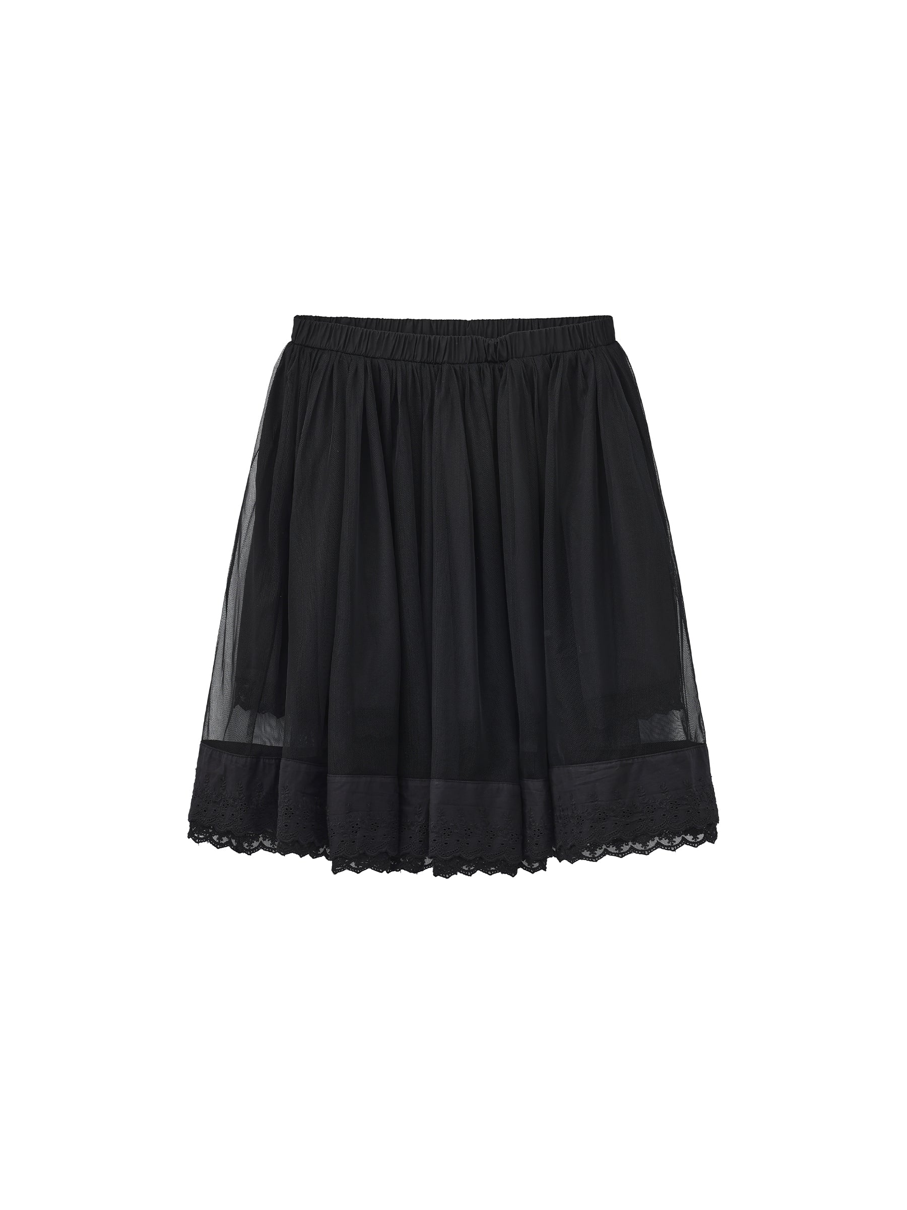 CUBIC Lace-up Mesh Skirt-11
