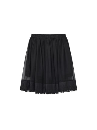 CUBIC Lace-up Mesh Skirt