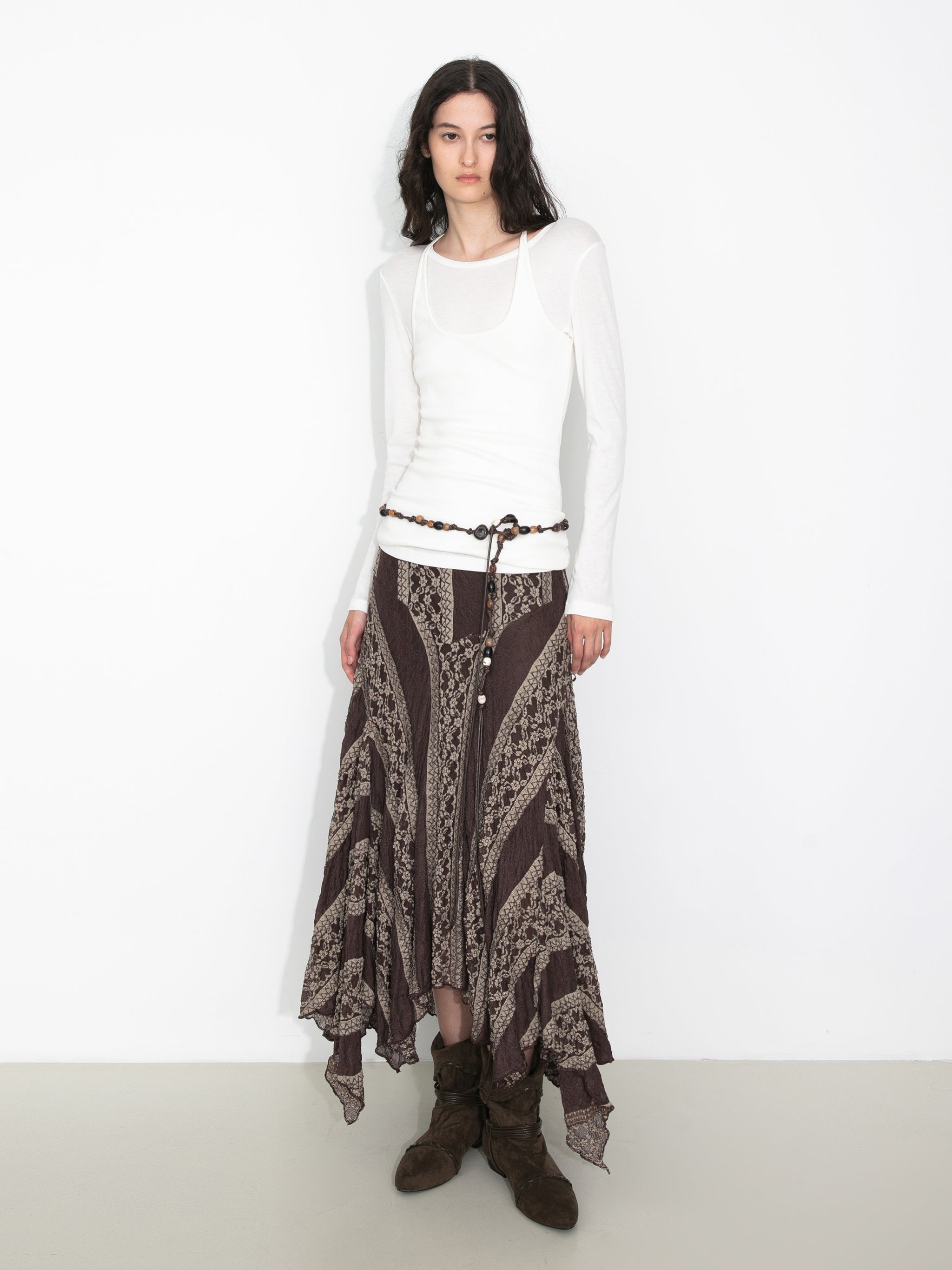 Chiffon Knit Asymmetric Maxi Dress-11