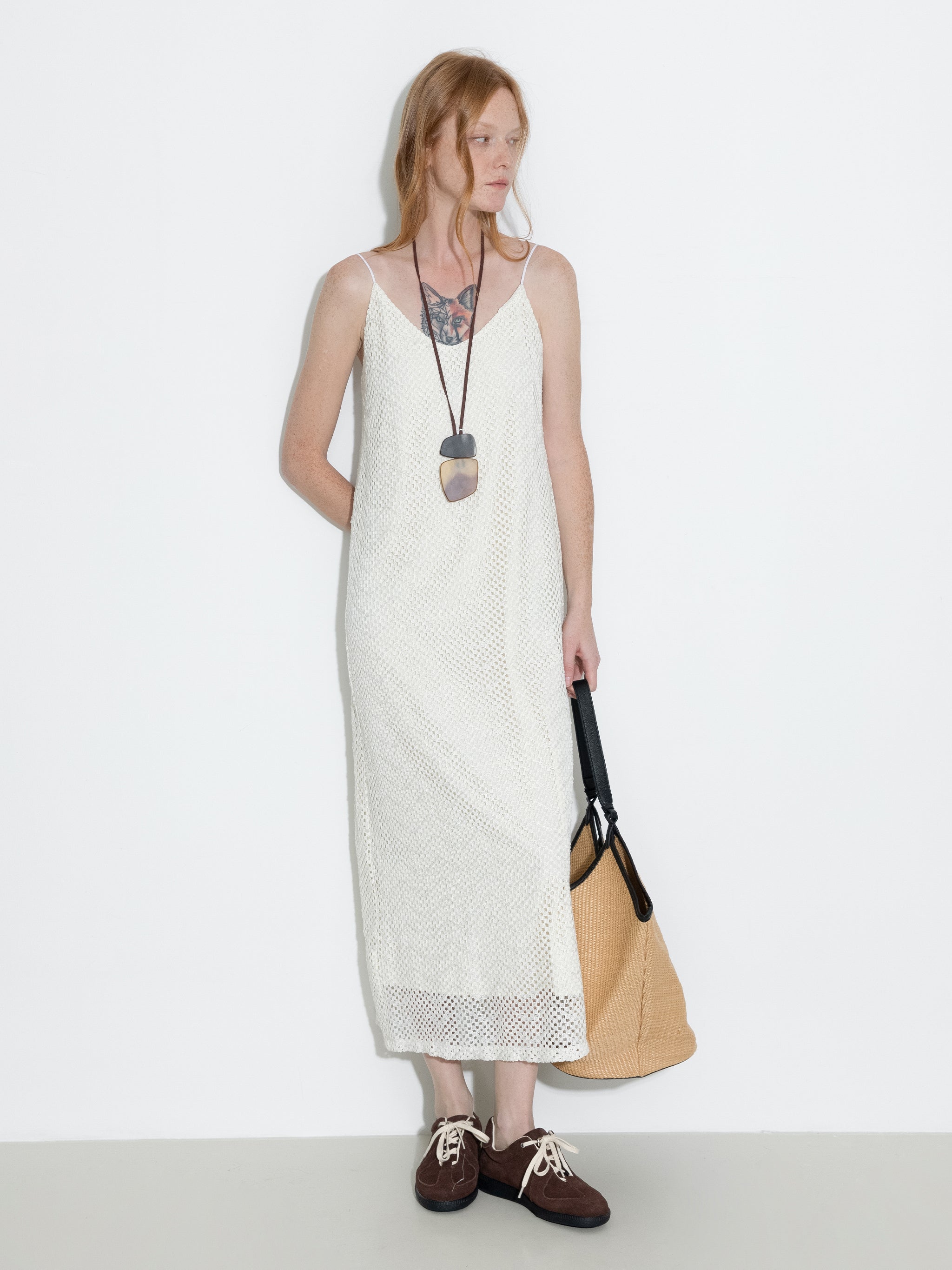 Lace Hollow Out A-Line Sling Dress-11