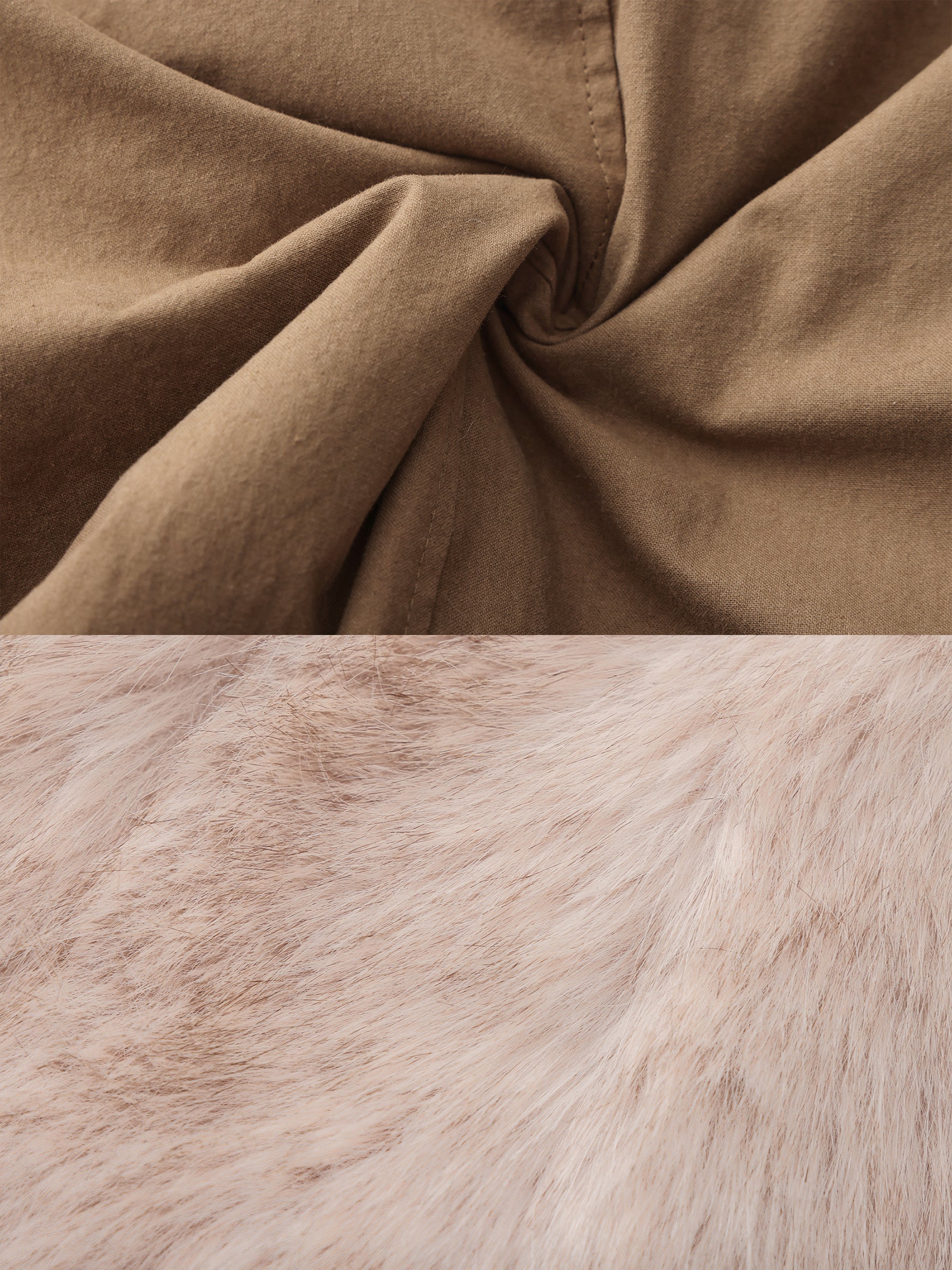 Oversized Faux Fur Hybrid Coat-12