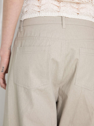 100% Cotton Draped Oversized Wide-Leg Casual Pants