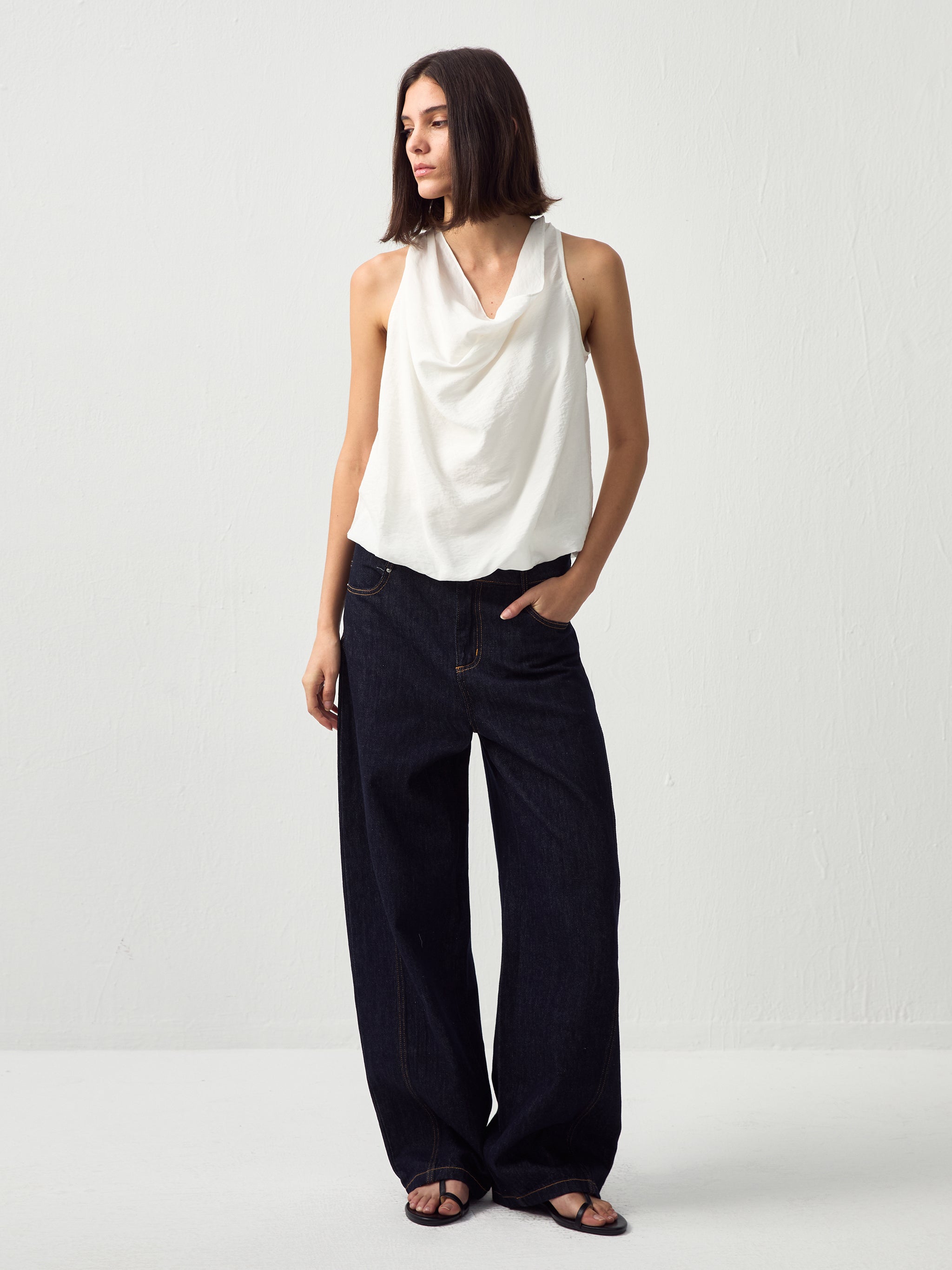 CUBIC Solid Halter Neck Camisole-11