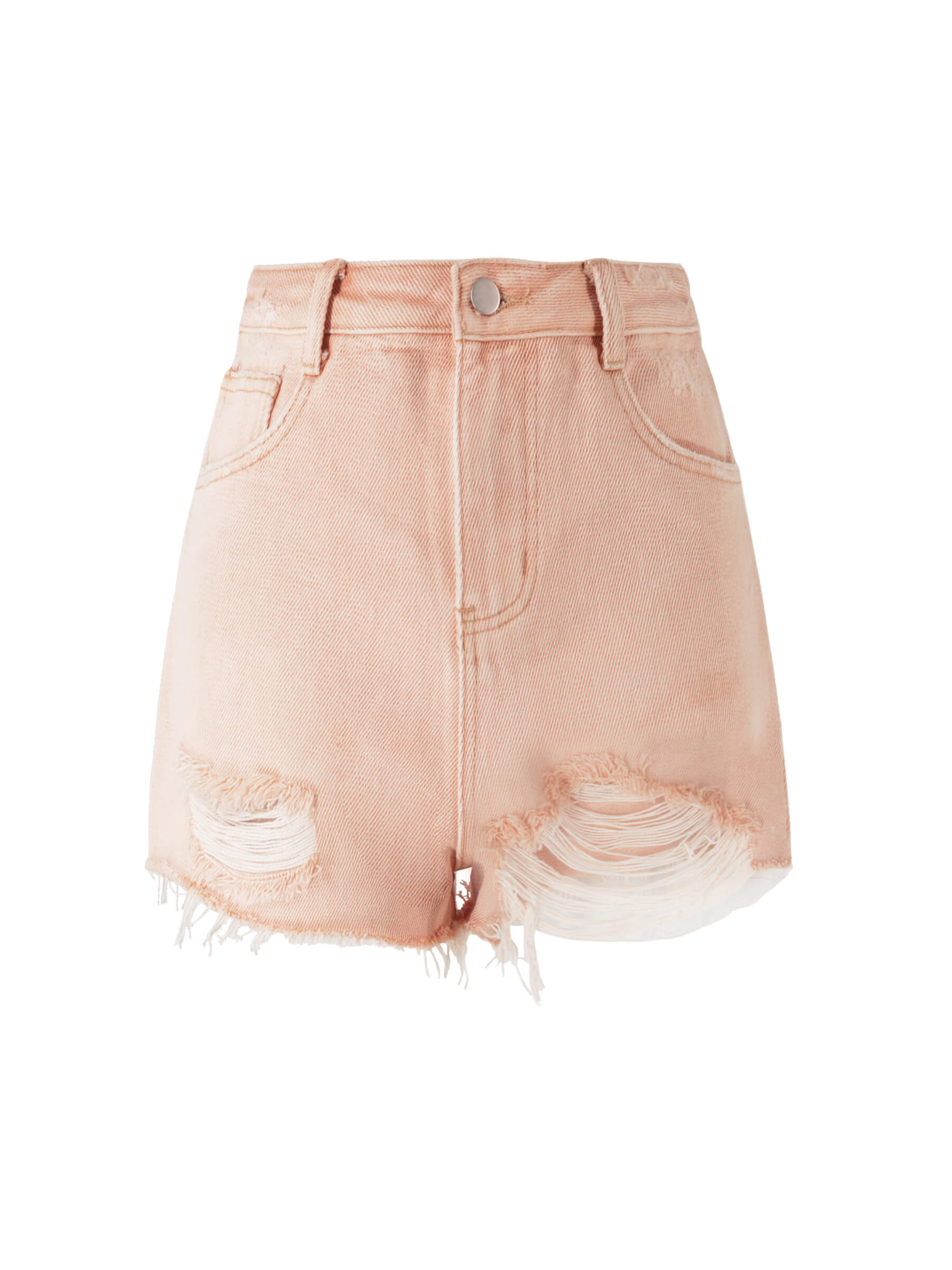 Raw Edge Distressed Mini Shorts-5