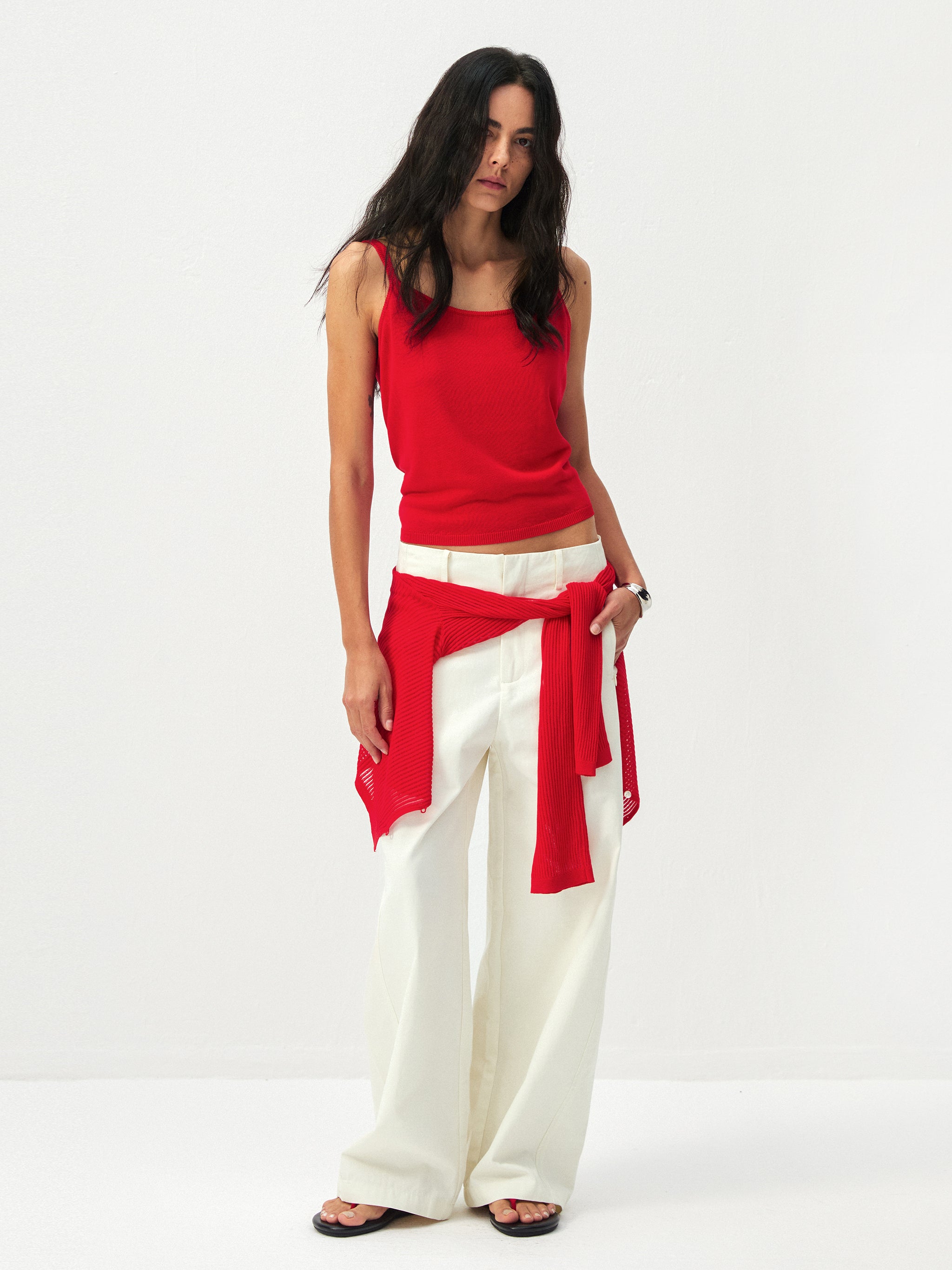 CUBIC Sheer Ribbed Knit Two-Piece Set-11