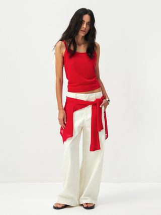 CUBIC Sheer Ribbed Knit Two-Piece Set