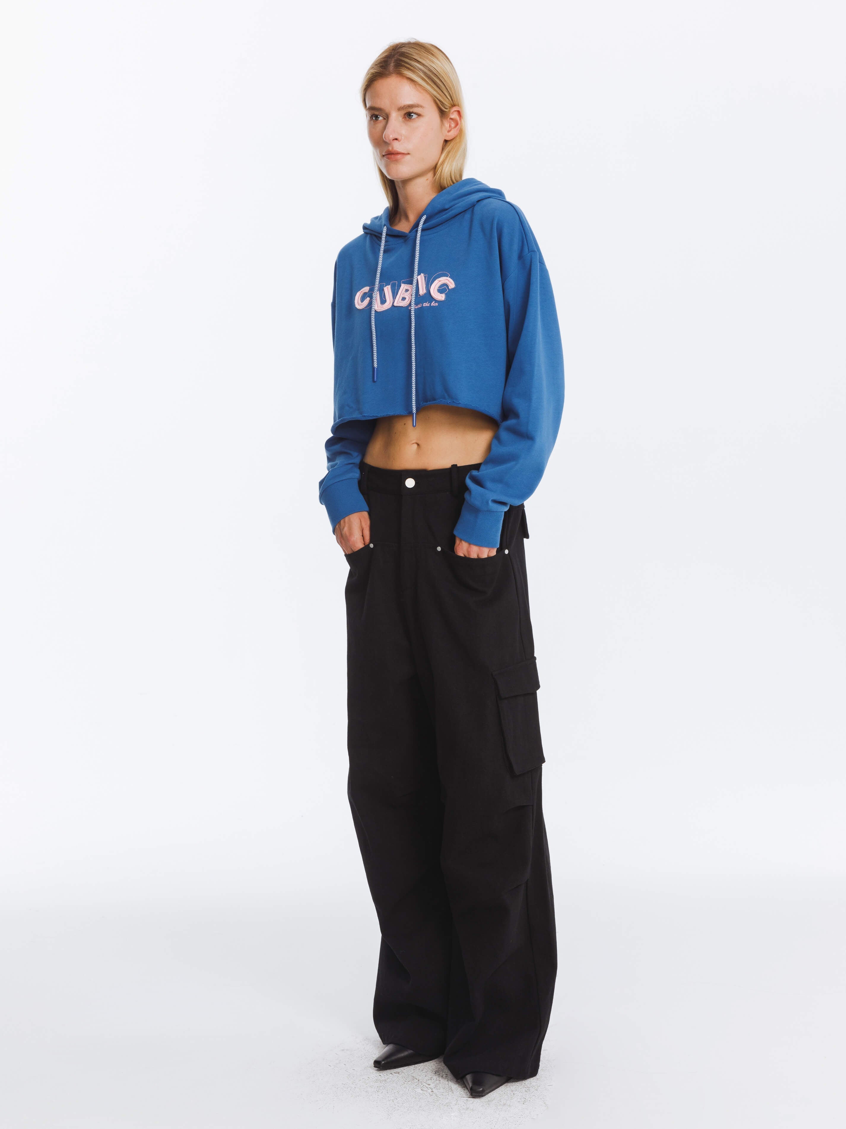Pure Cotton Twill Cargo Trousers-5