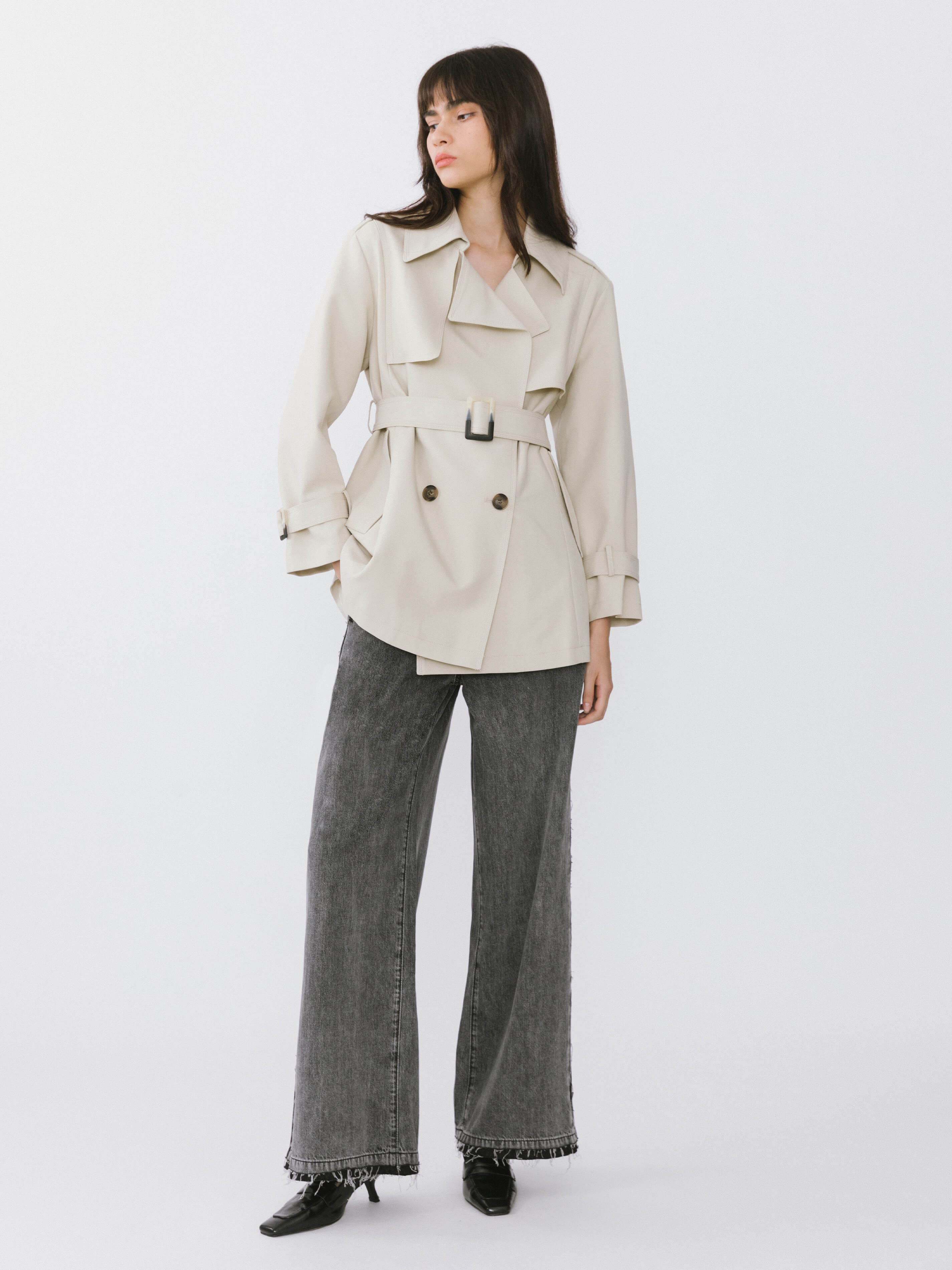 High Waist Barrel Leg Jeans-12