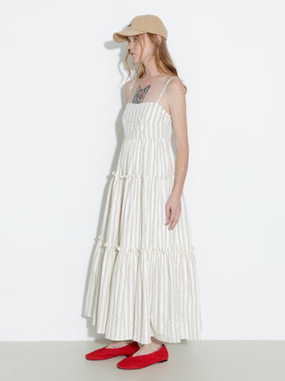 Strap Striped Cake Dress