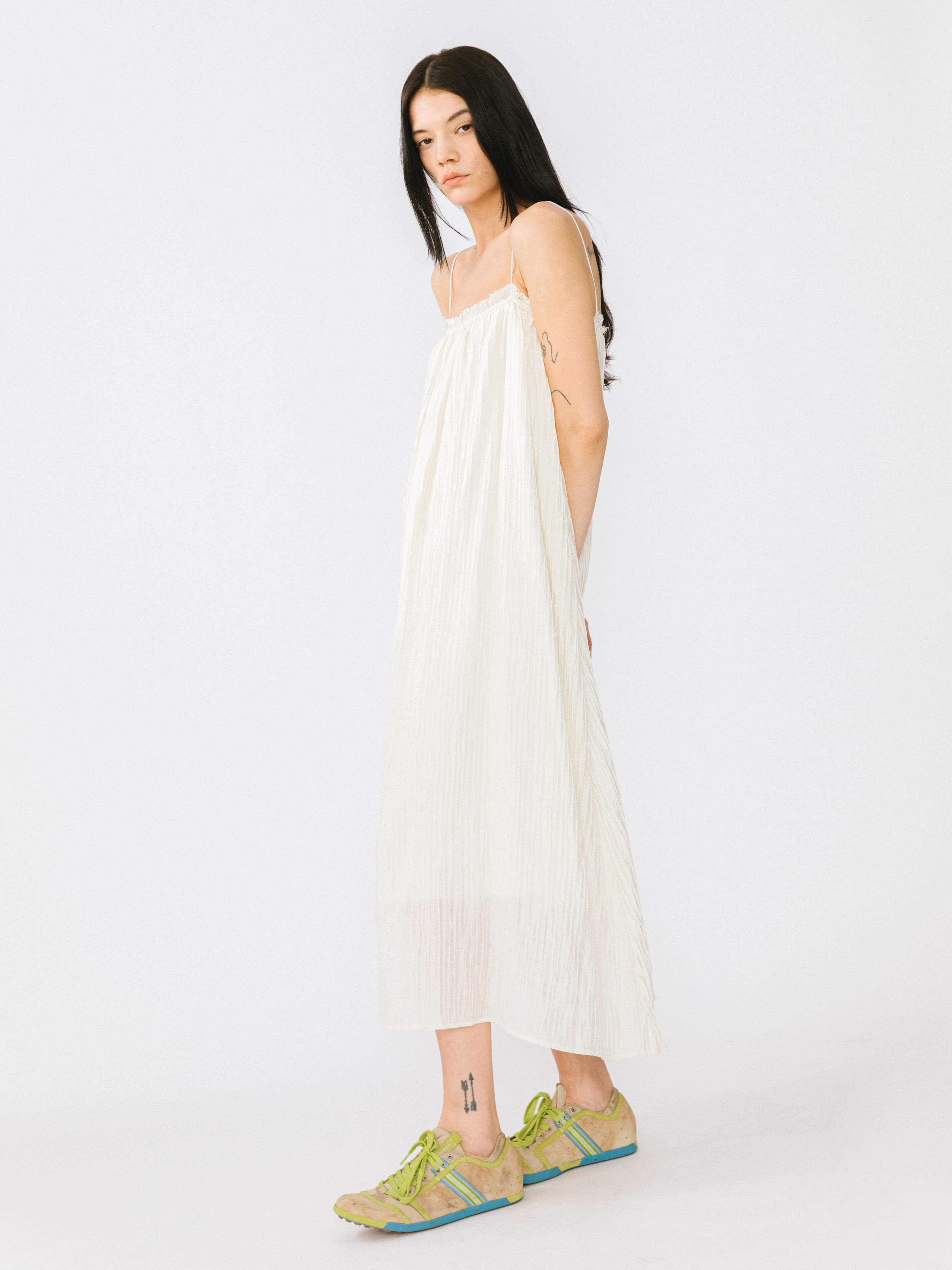 Spaghetti Strap A-line Maxi Dress-12