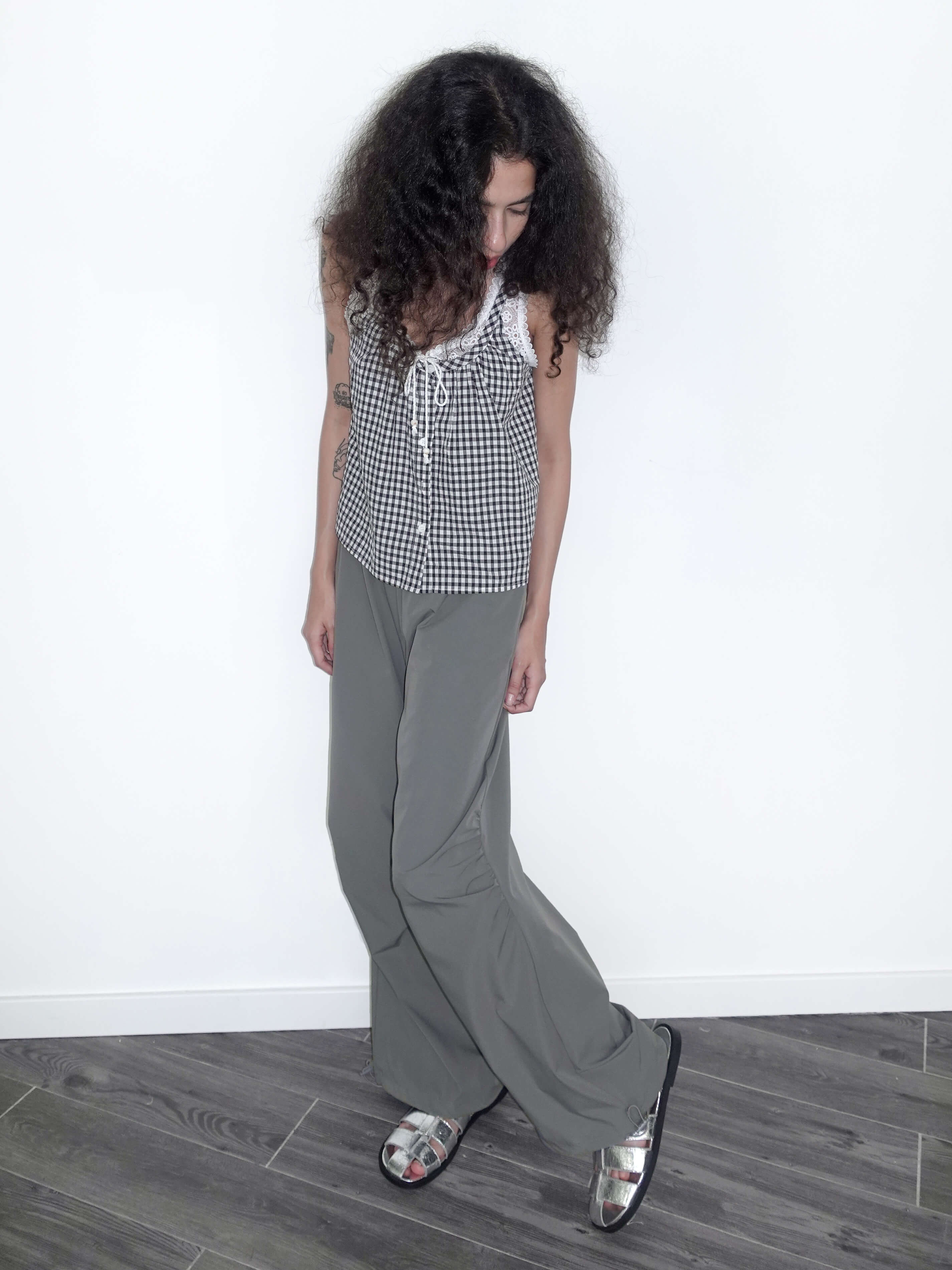 Loose Parachute Trousers with Elastic Waist-13