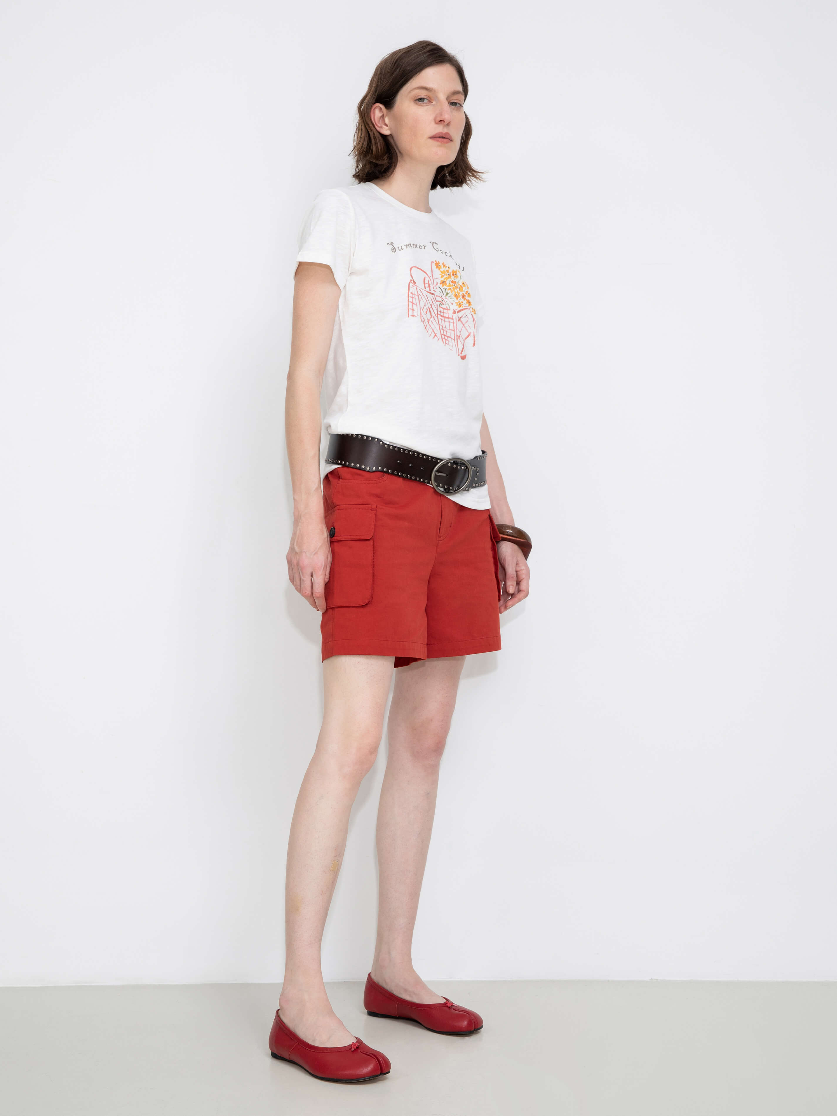 100% Cotton Casual Utility Straight-Leg Shorts-12