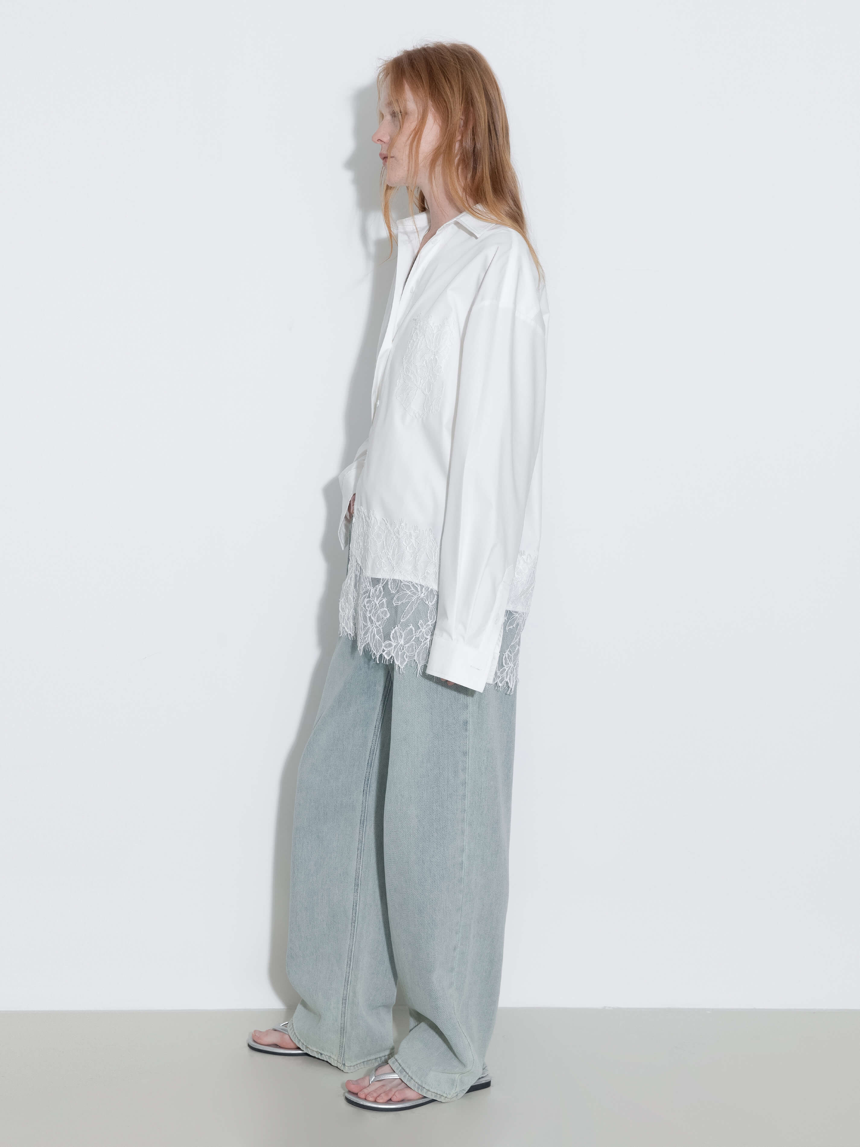 Lace Panel Shirt-9