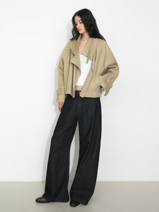 Overlay Cropped Trench Coat