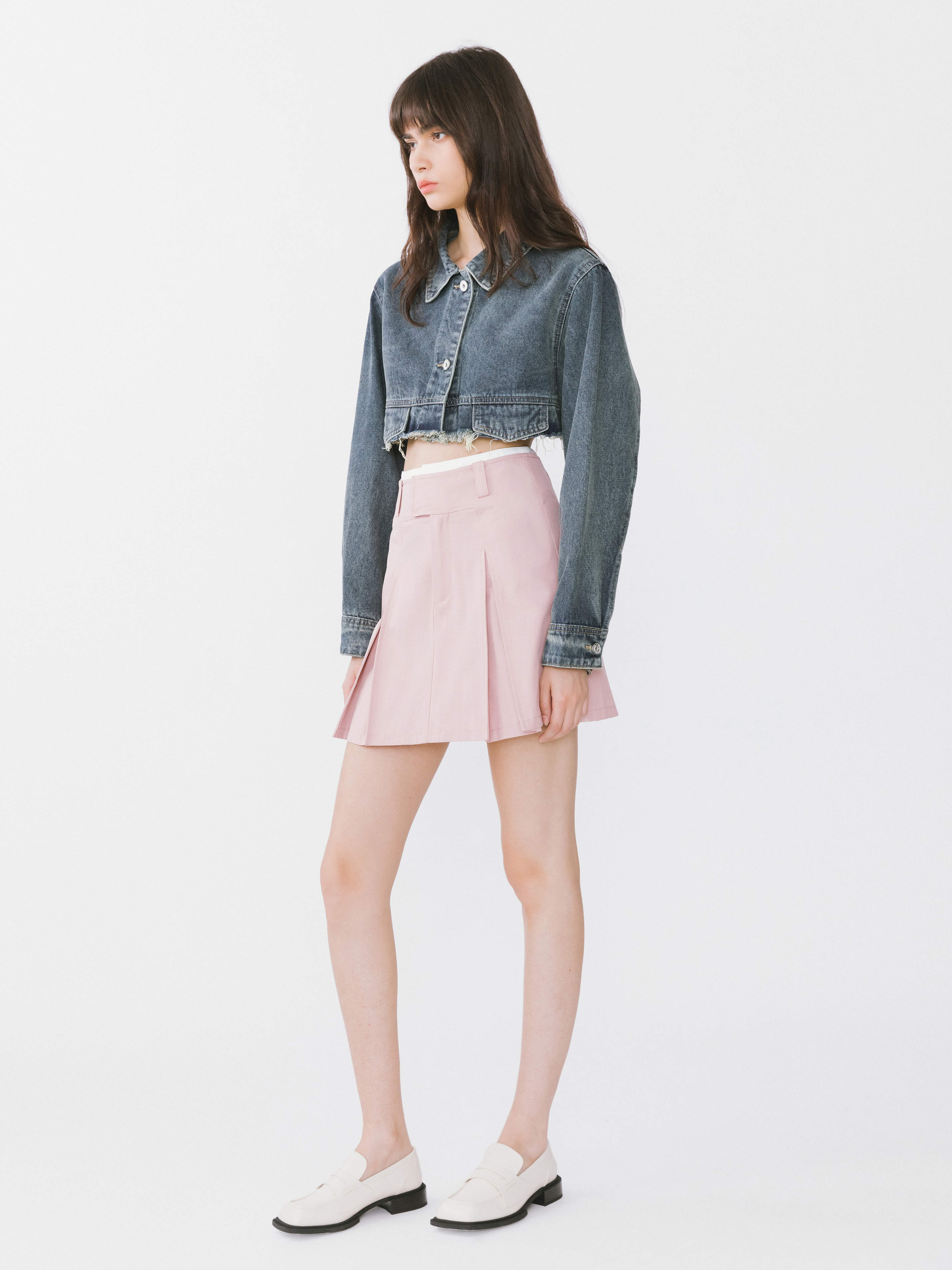 Pleated Short Skirt-7