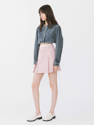 Pleated Short Skirt