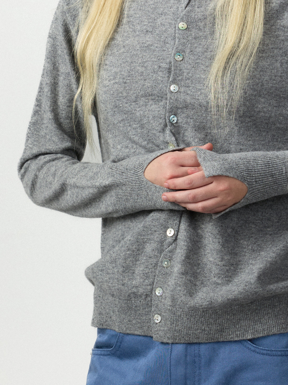 Relaxed Knit Cardigan Jacket in 100% Wool-11