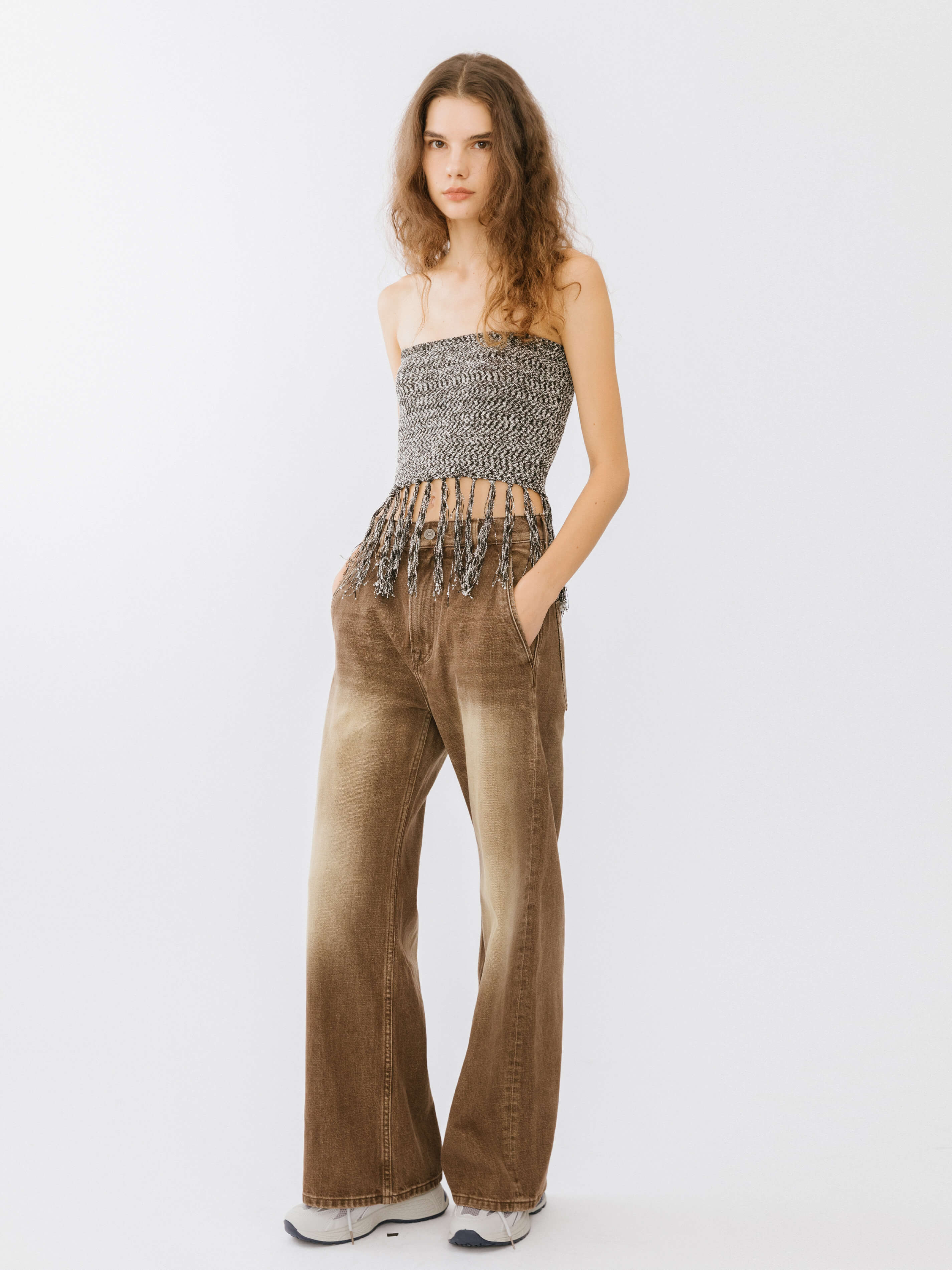 High Waisted Washed Out Boyfriend Jeans-11