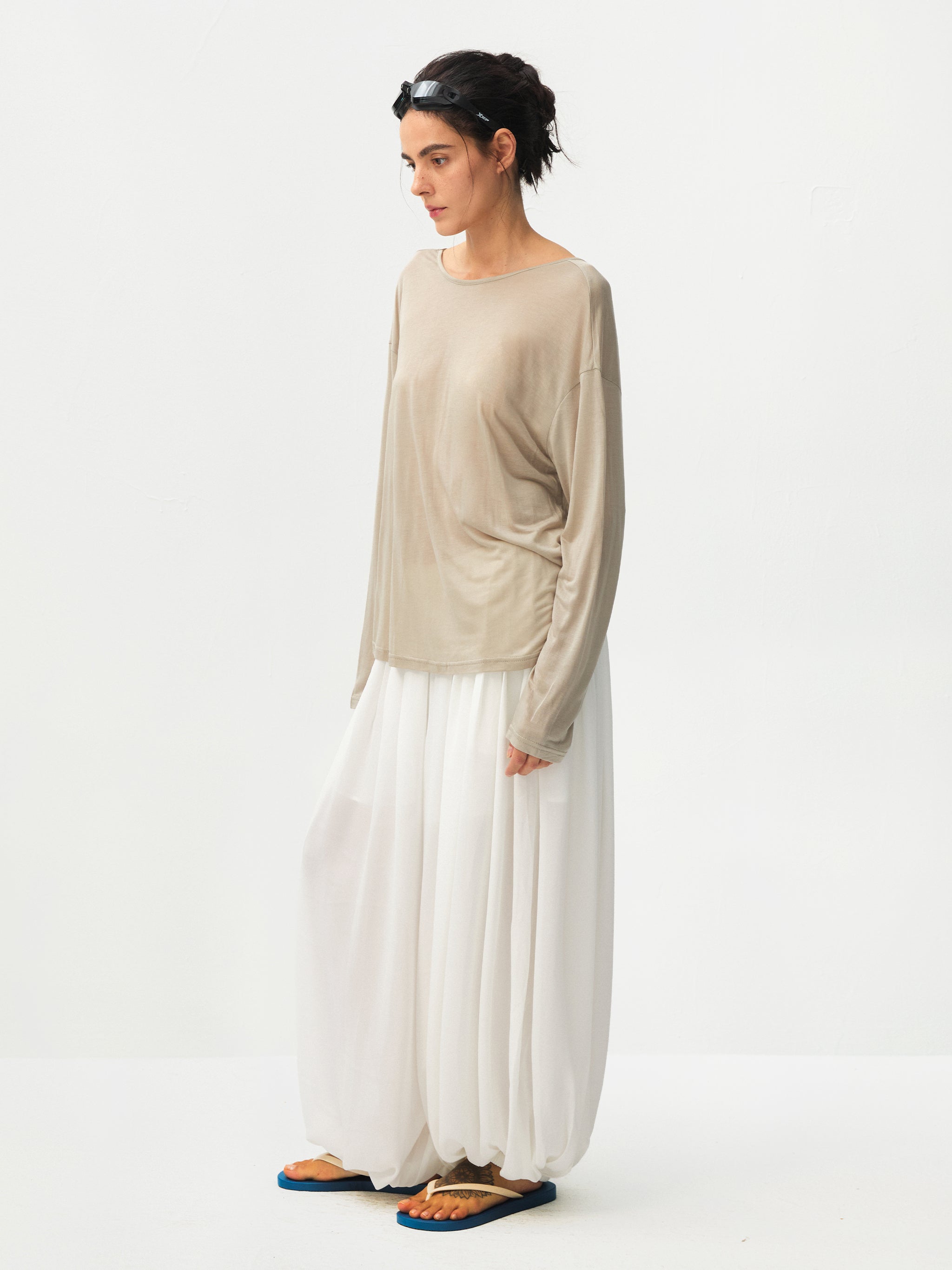 CUBIC Lyocell Sheer Open-Back Top-11