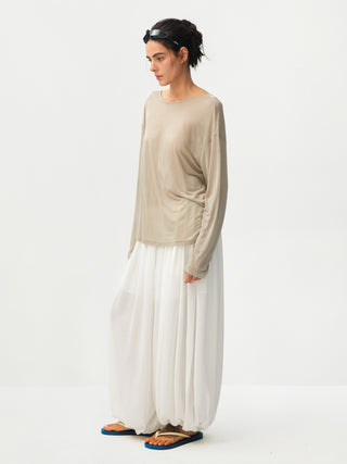 CUBIC Lyocell Sheer Open-Back Top