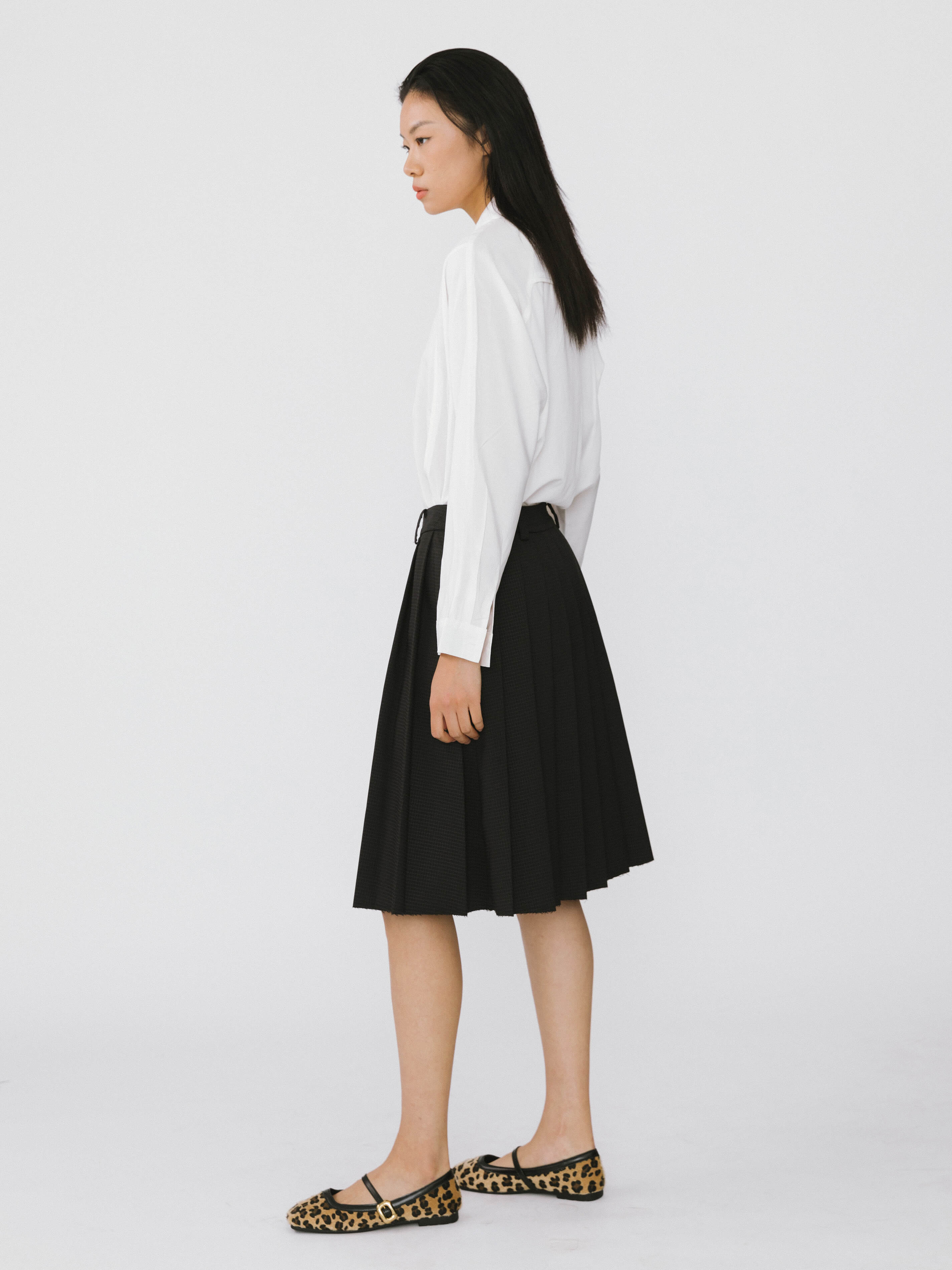 Plaid Pleated Skirt-12