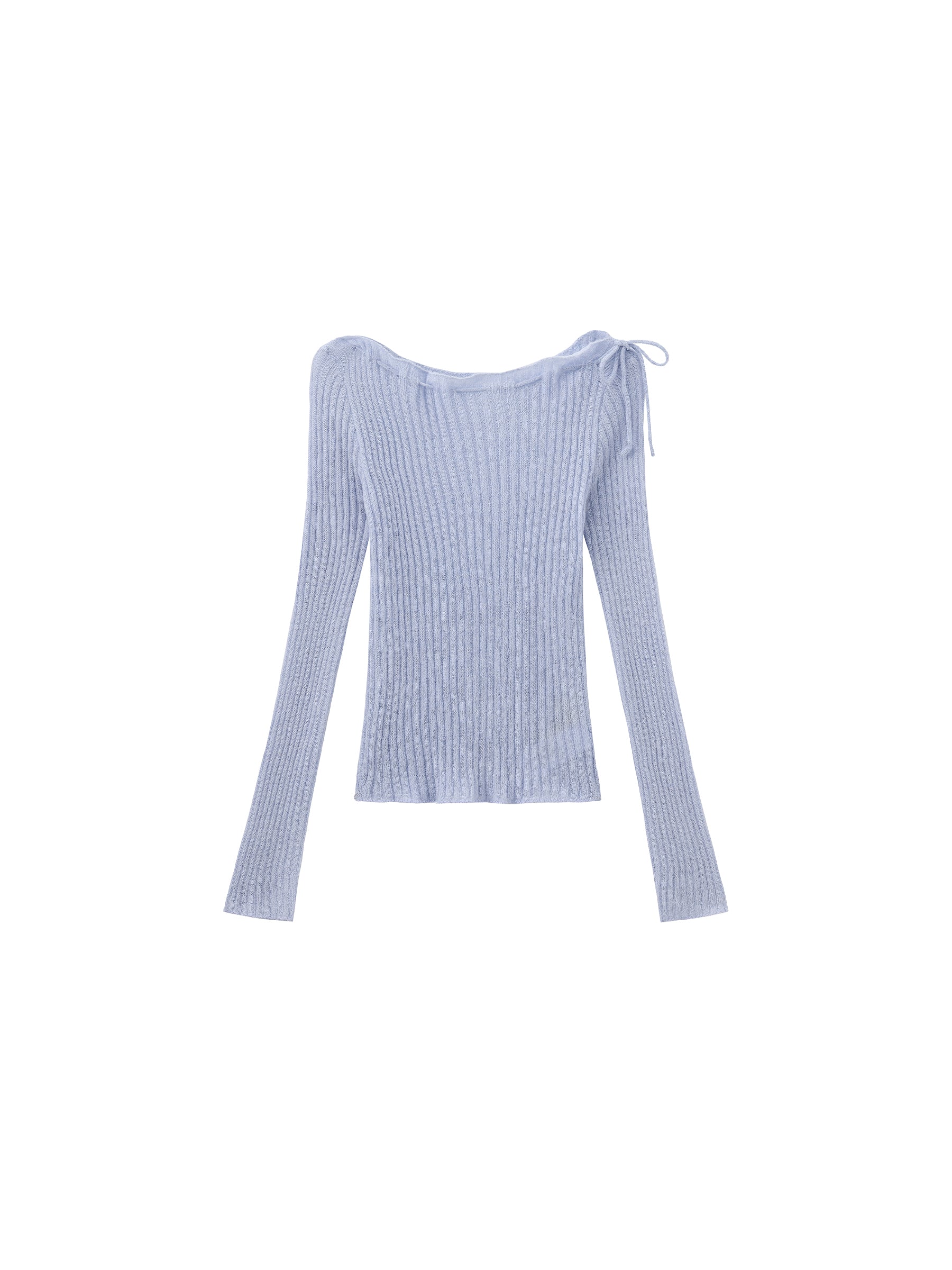 CUBIC Drawstring Rib Knit Top-11