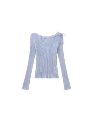 CUBIC Drawstring Rib Knit Top