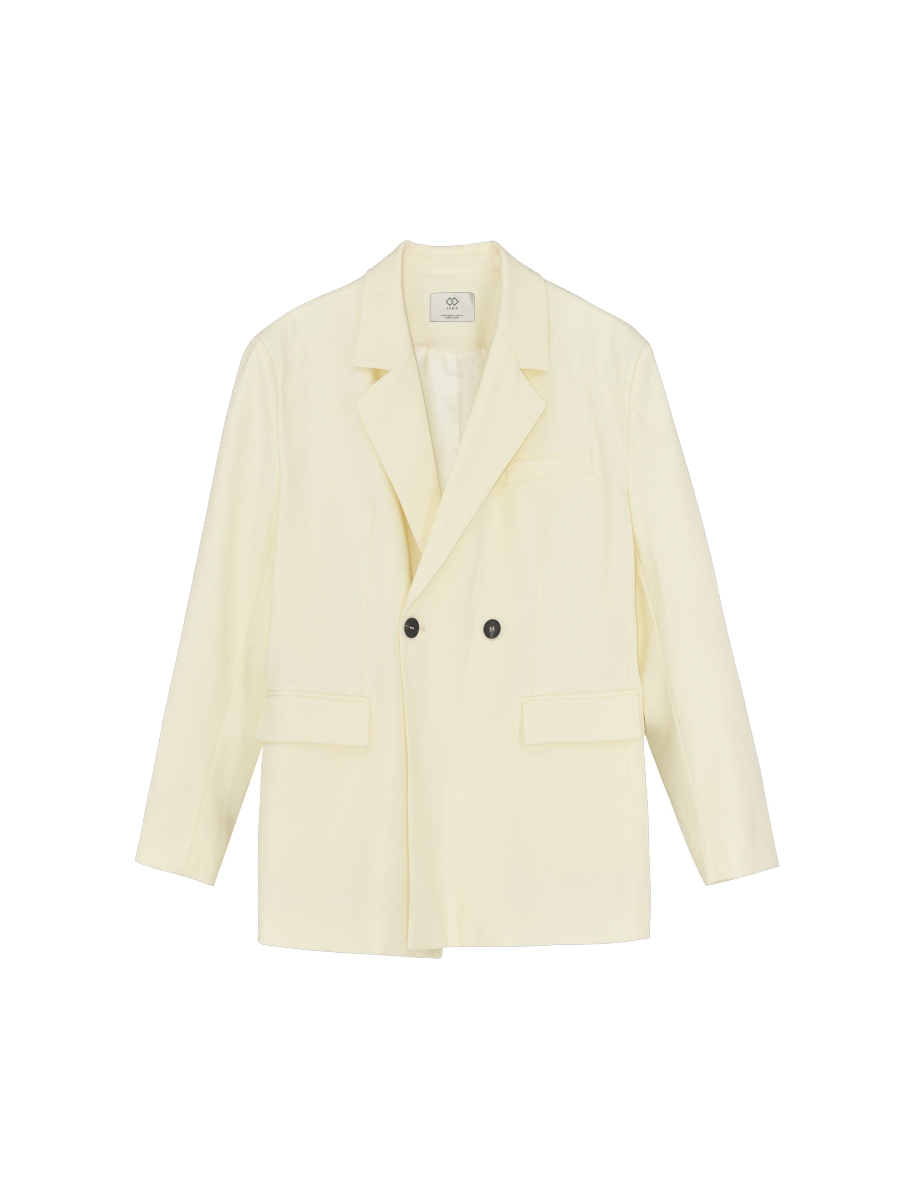 Double Breasted Beige Blazer-10
